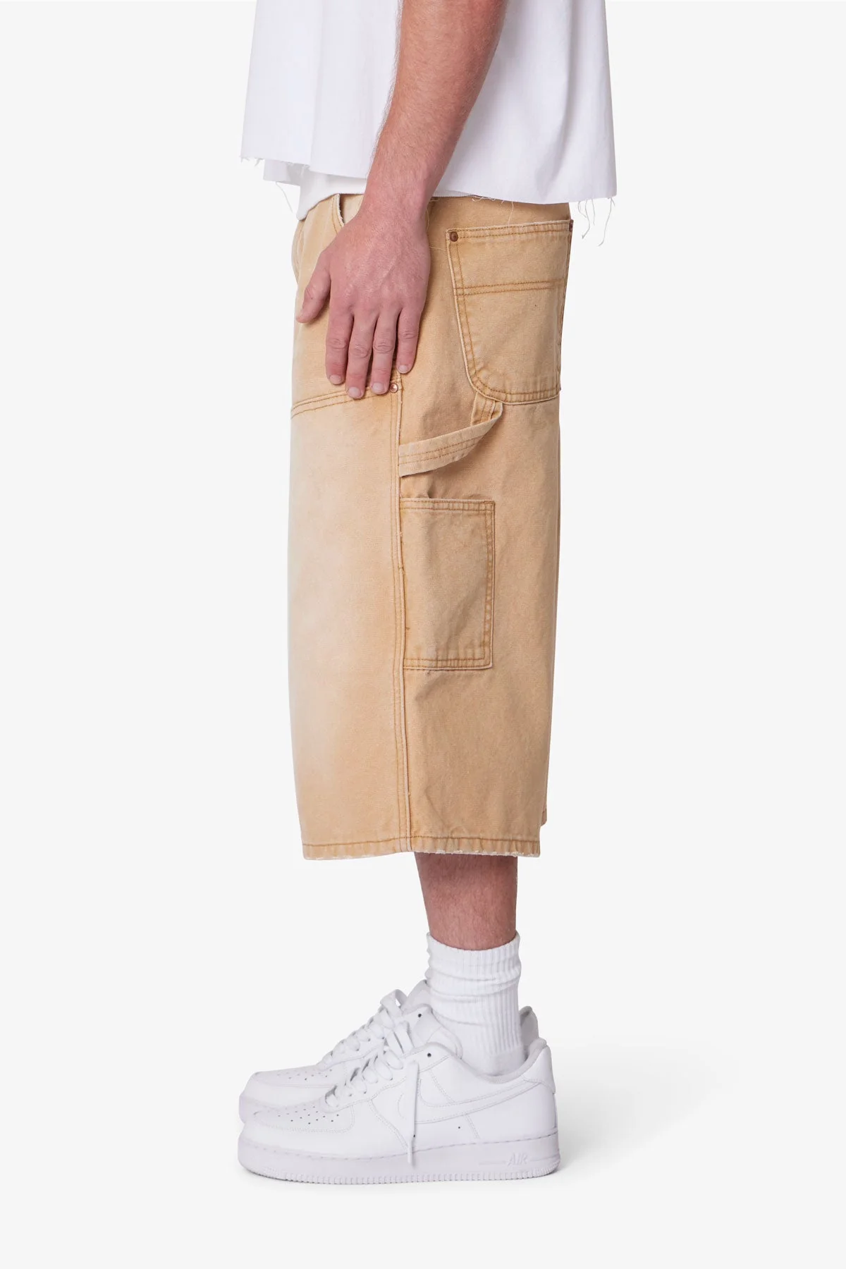 Ultra Baggy Carpenter Shorts - Washed Tan - Image 4