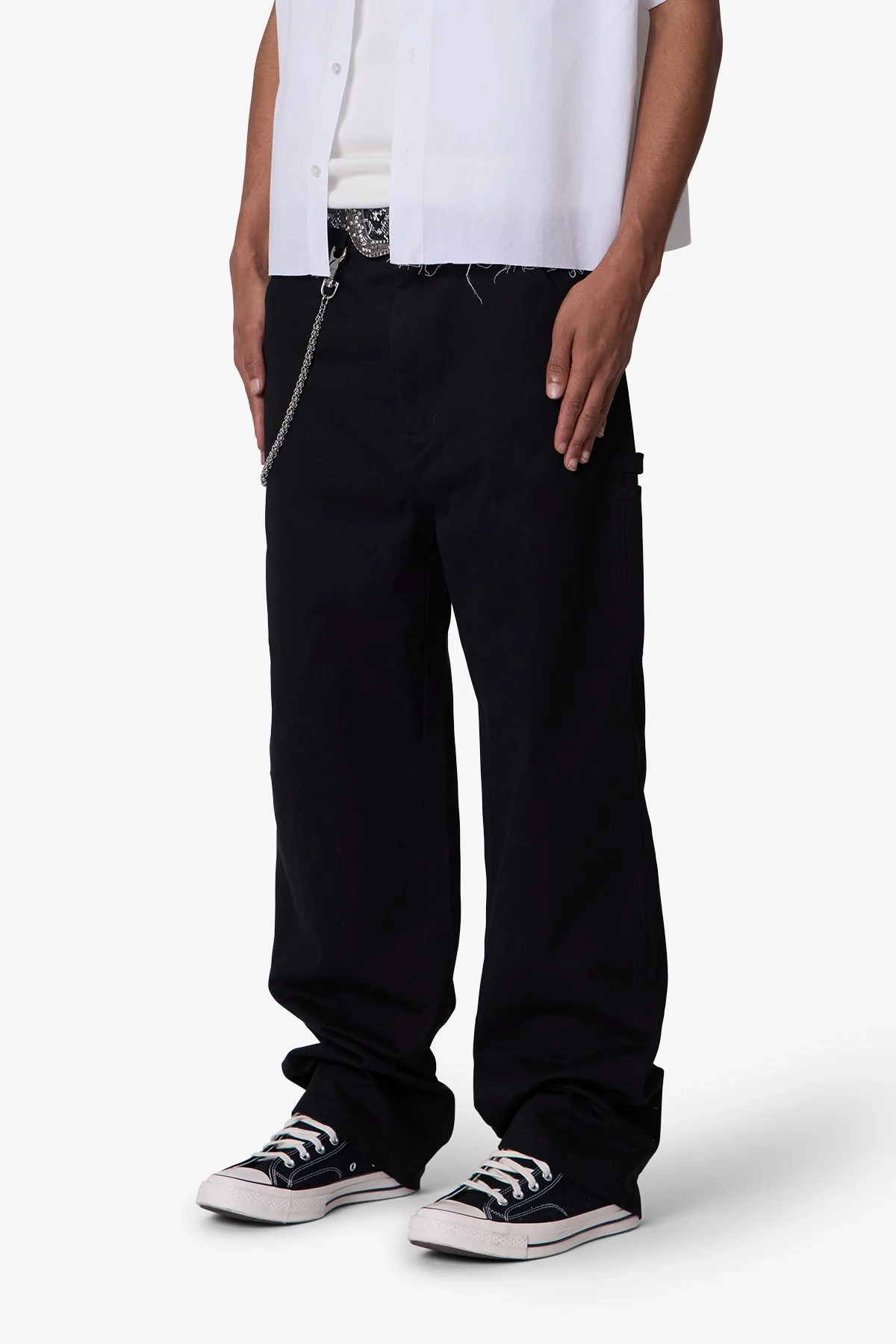 Ultra Baggy Chino Pants - Black - Image 3