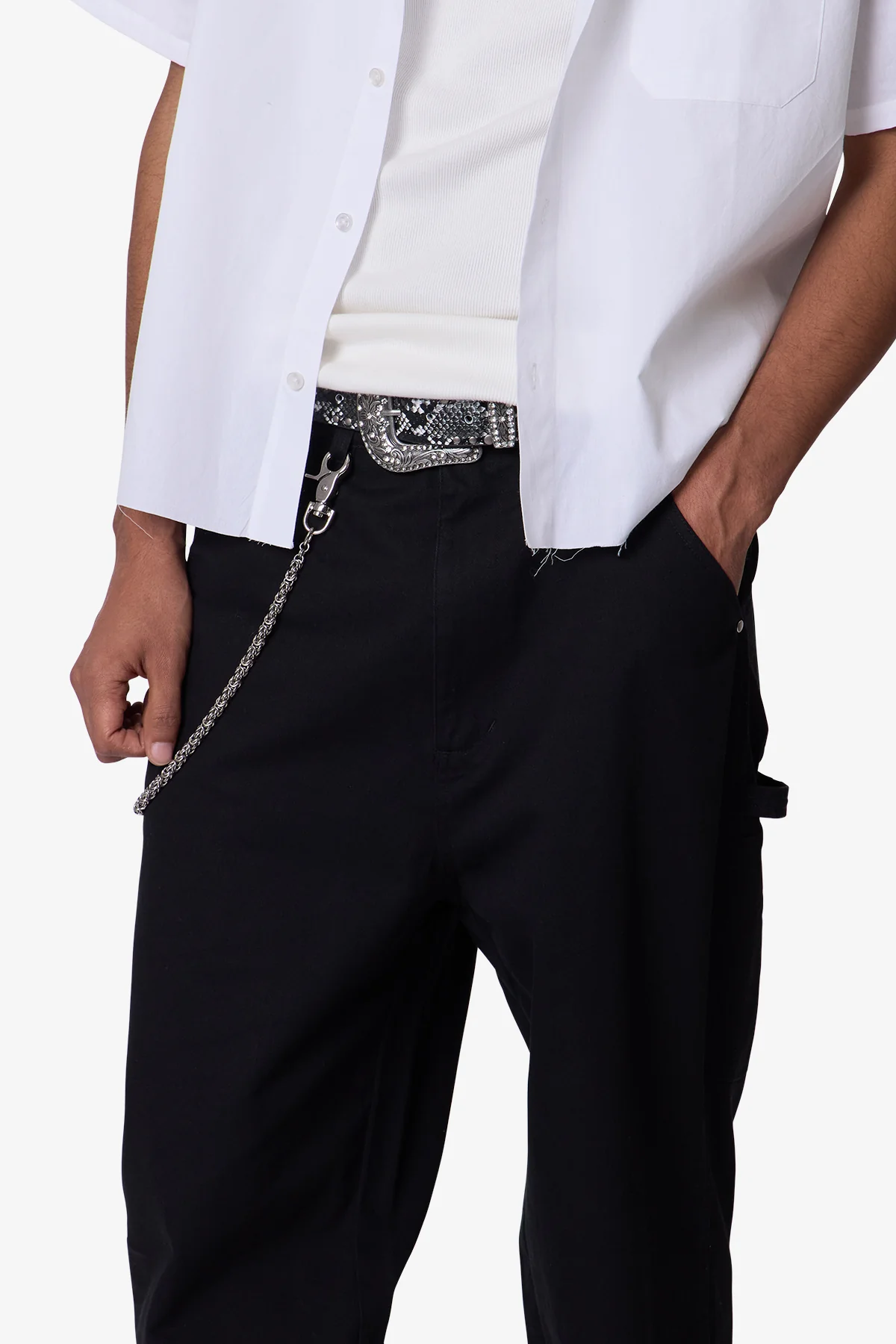 Ultra Baggy Chino Pants - Black - Image 7