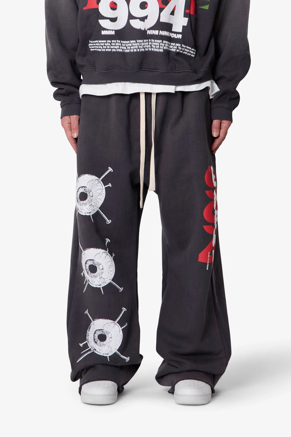 Ultra Baggy Enemy Sweatpants - Washed Black - Image 2