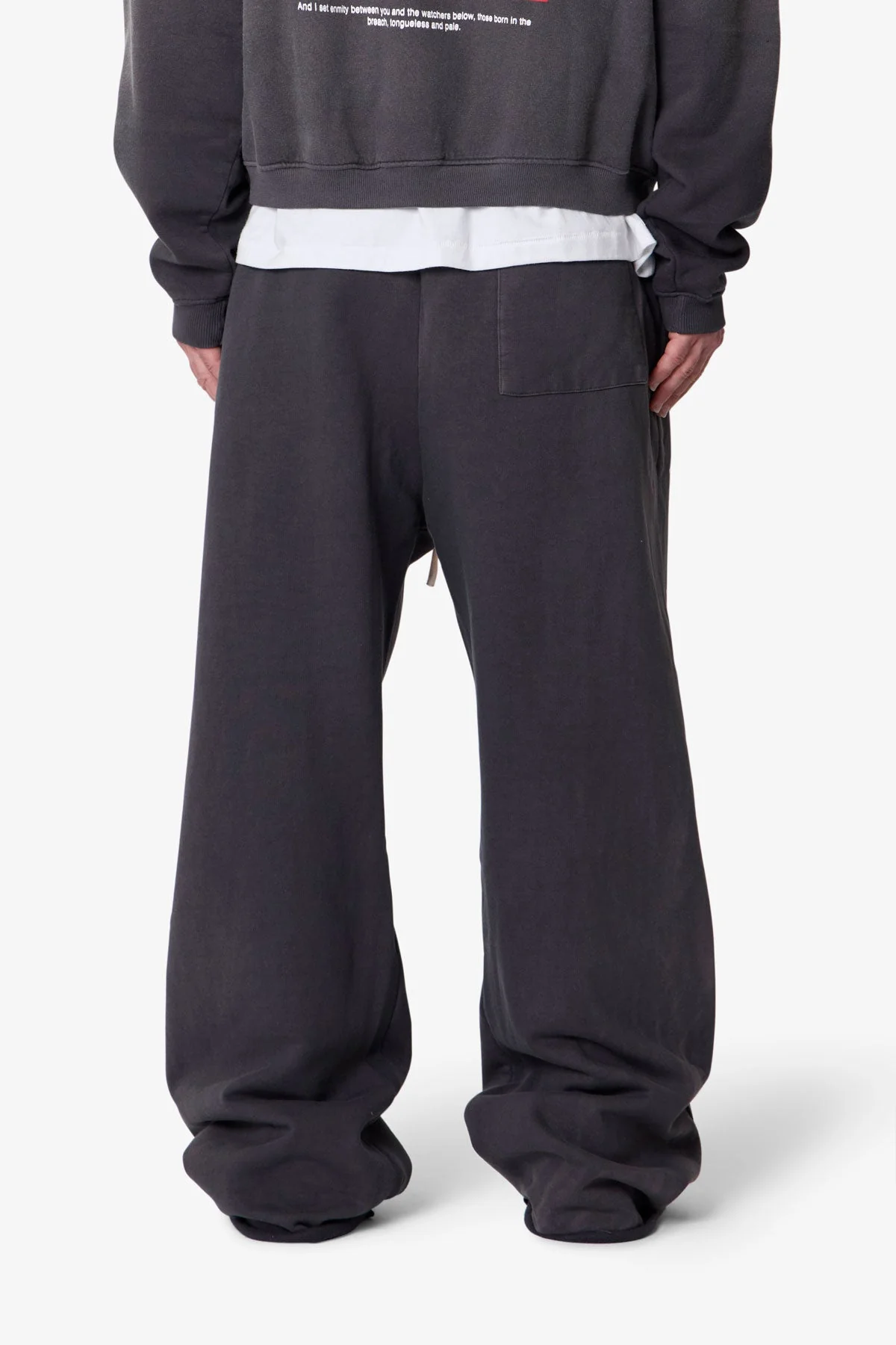 Ultra Baggy Enemy Sweatpants - Washed Black - Image 5