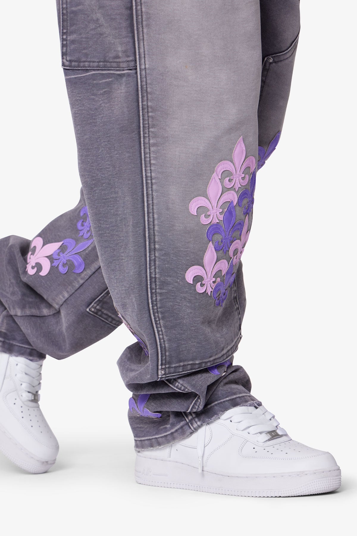 Ultra Baggy Fleur Double Knee Pants - Grey - Image 8