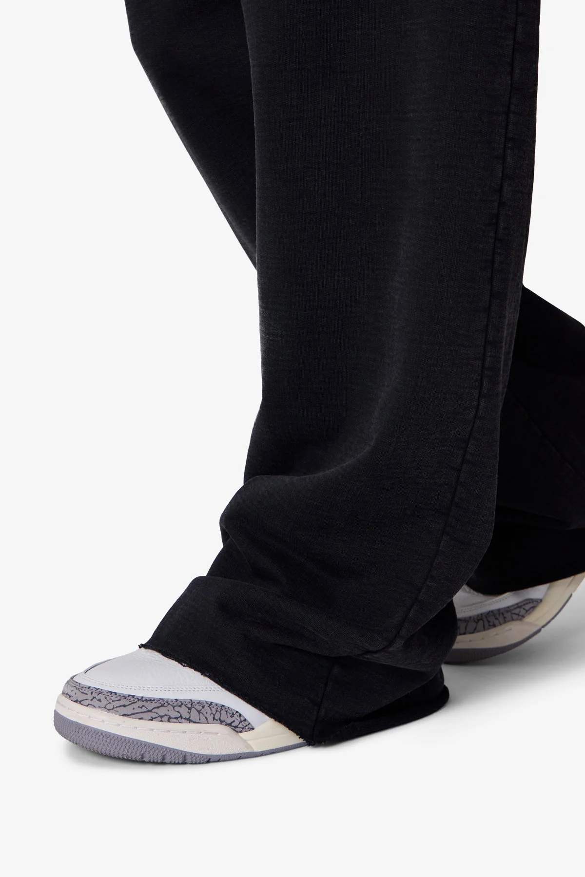 Ultra Baggy Heavy Fleece Sweatpants - Washed Black - Image 7