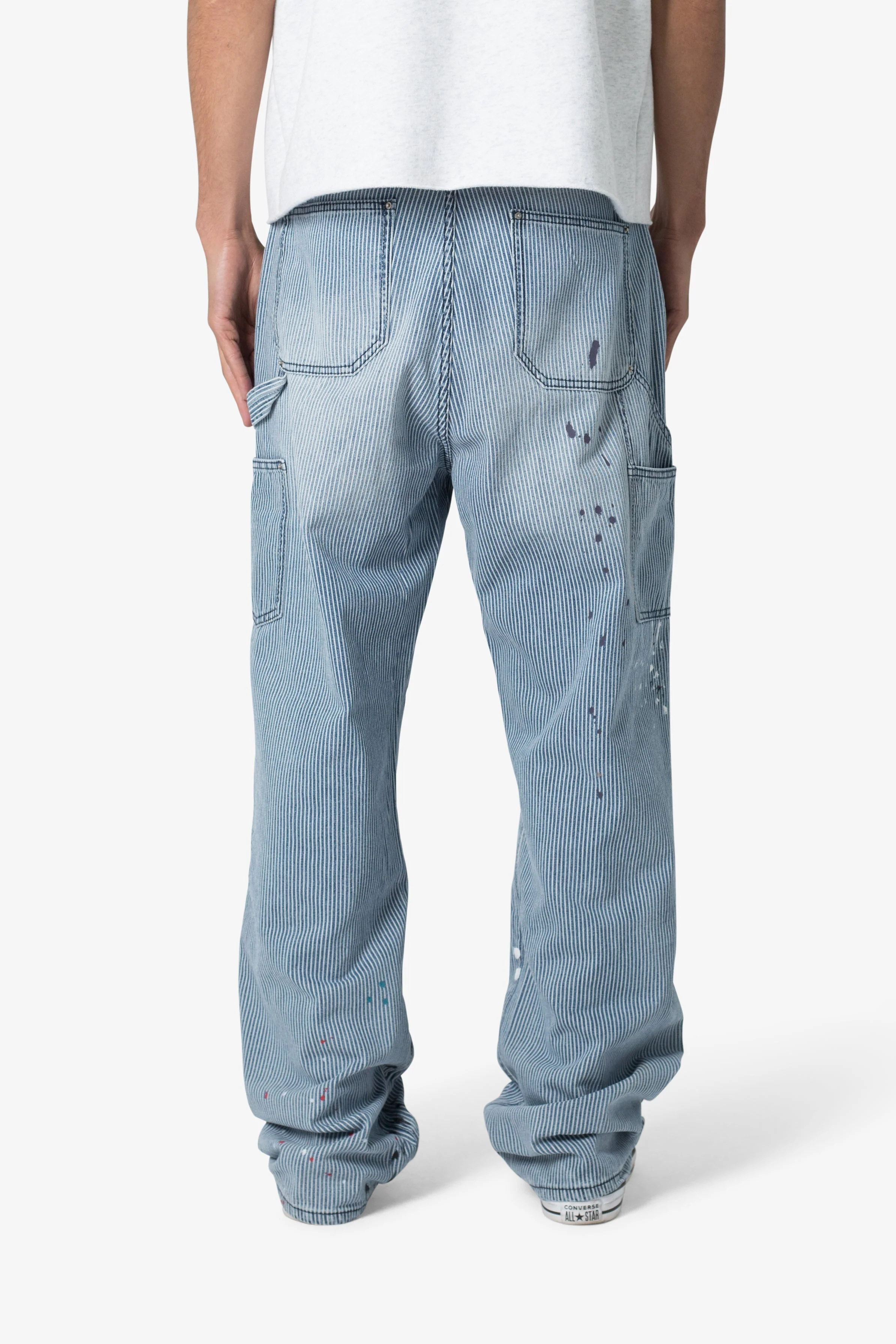Ultra Baggy Jacquard Carpenter Pants - Grey - Image 5