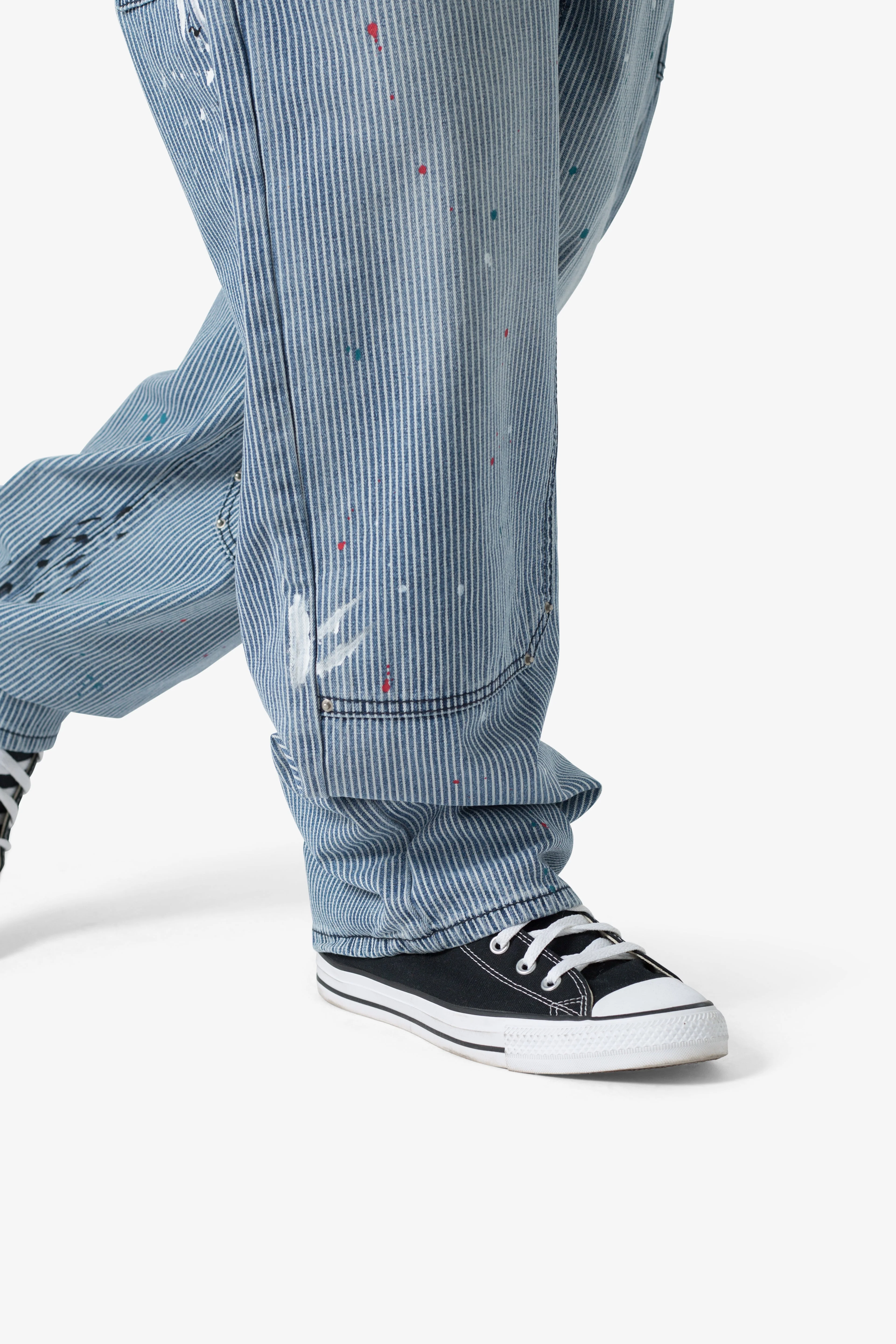 Ultra Baggy Jacquard Carpenter Pants - Grey - Image 9