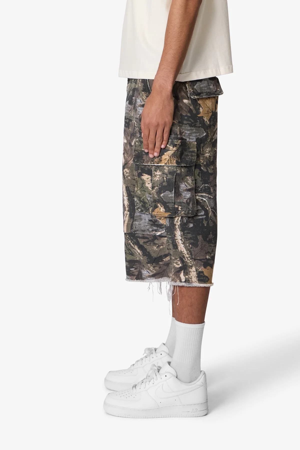 Ultra Baggy Cargo Shorts - Forest Camo - Image 4