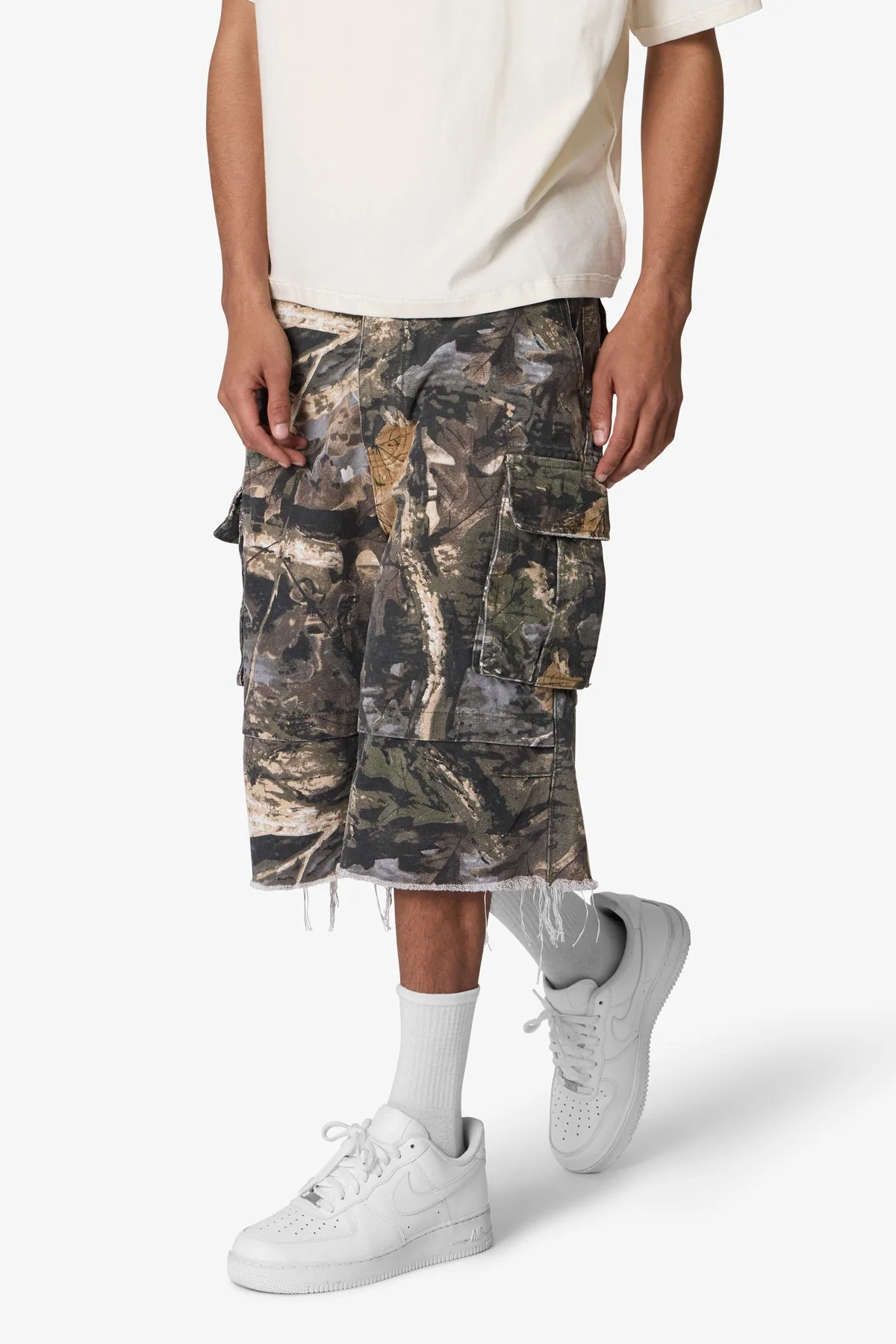 Ultra Baggy Cargo Shorts - Forest Camo - Image 6