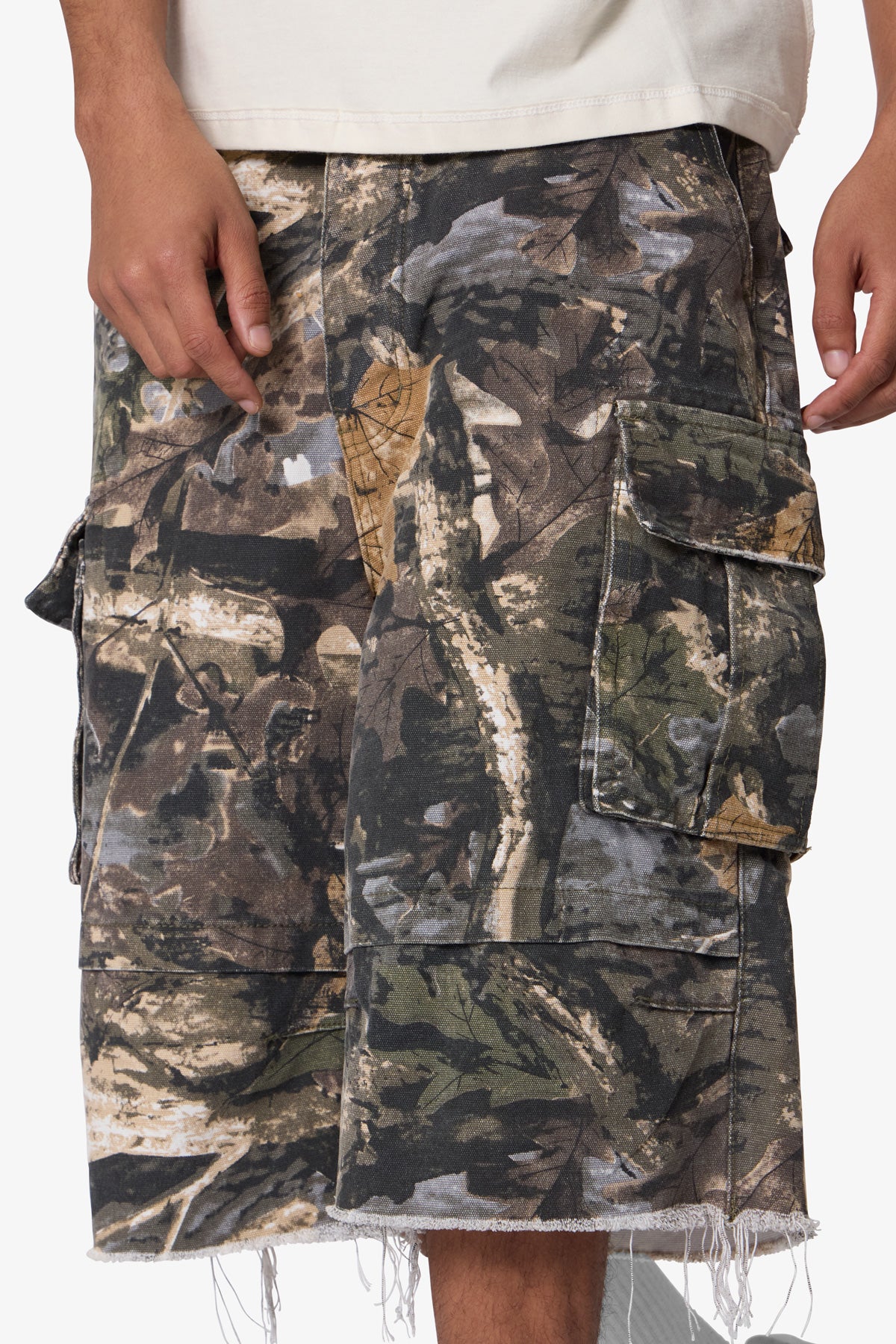 Ultra Baggy Cargo Shorts - Forest Camo - Image 7