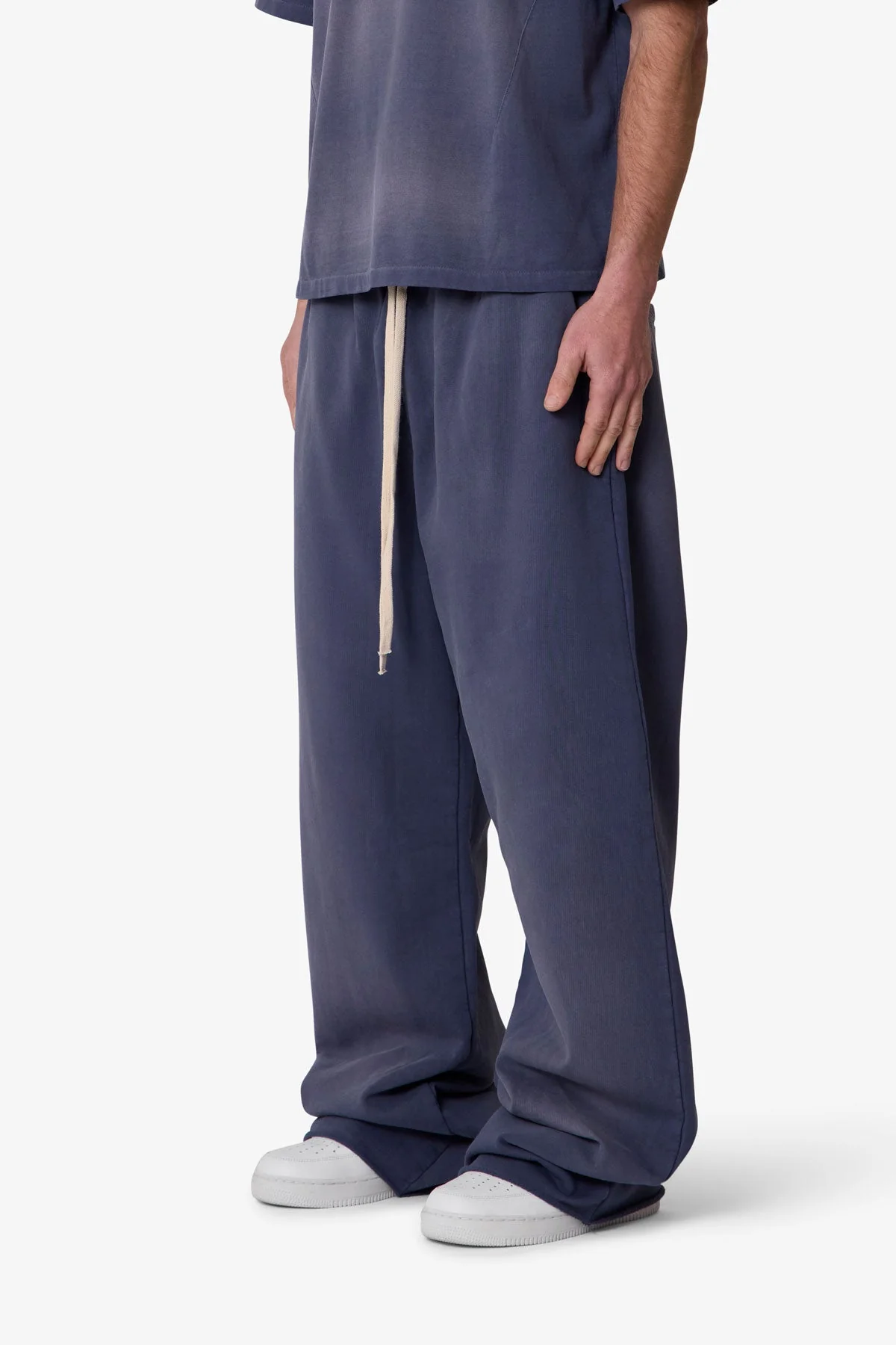 Ultra Baggy Fleece Sweatpants - Washed Navy - Image 3