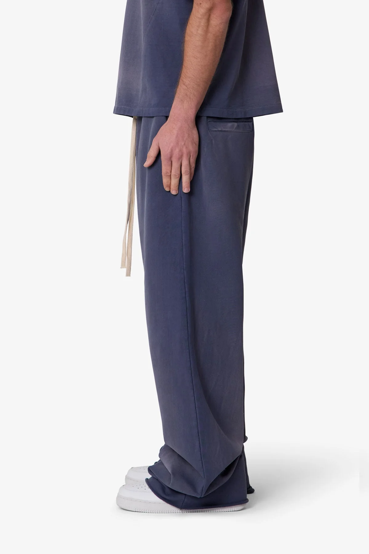Ultra Baggy Fleece Sweatpants - Washed Navy - Image 4