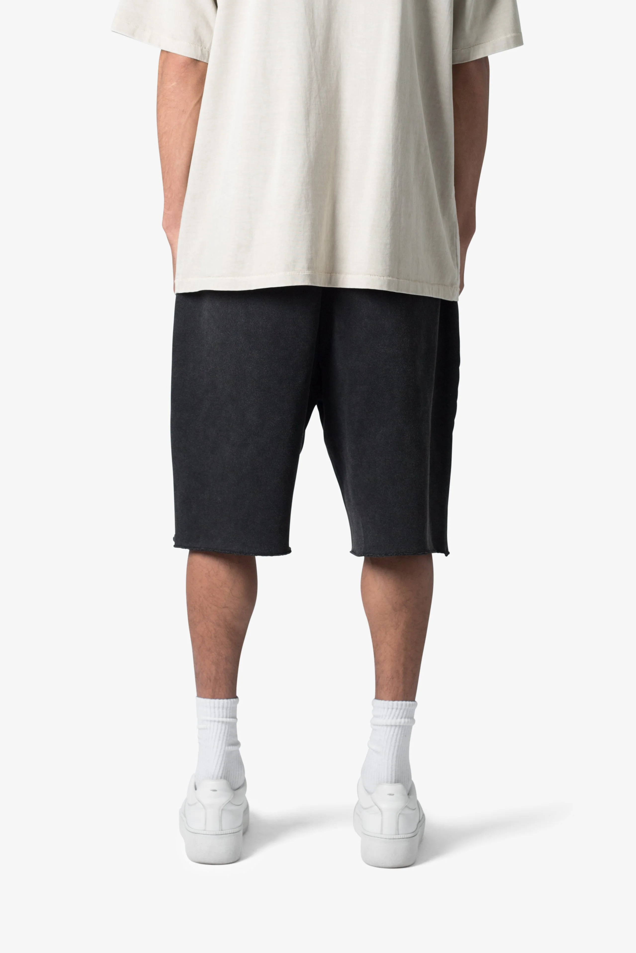 Ultra Baggy Sweatshorts - Washed Black - Image 5