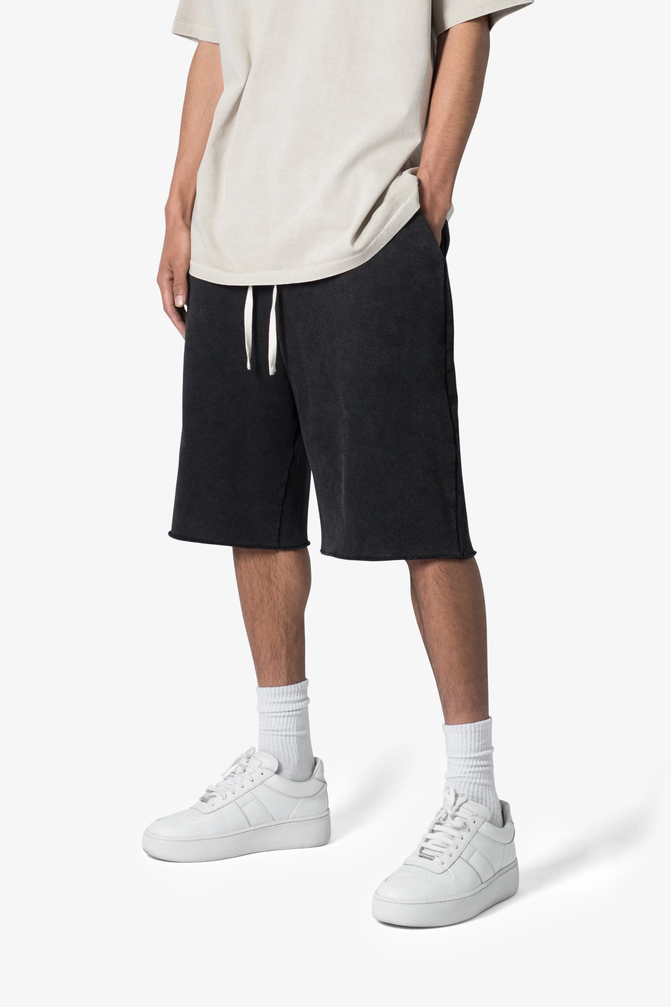 Ultra Baggy Sweatshorts - Washed Black - Image 6