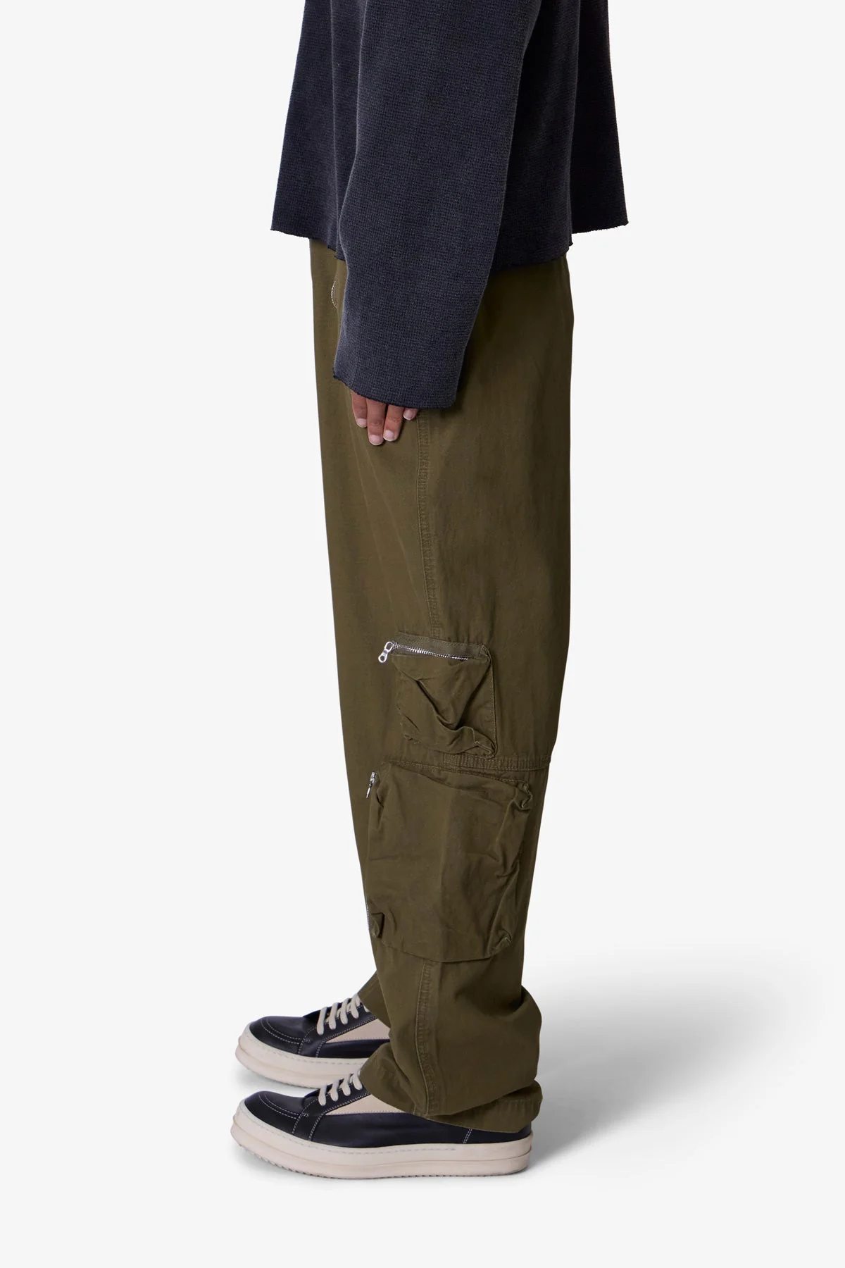 Ultra Baggy Tactical Cargo Pants - Olive - Image 4