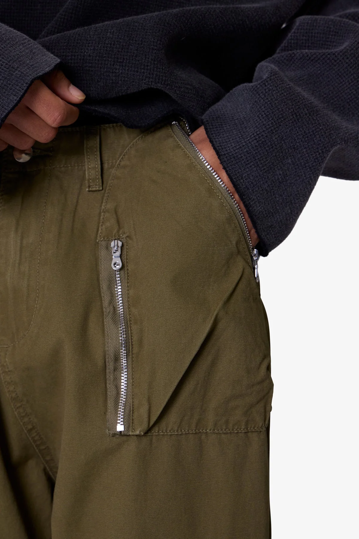 Ultra Baggy Tactical Cargo Pants - Olive - Image 8