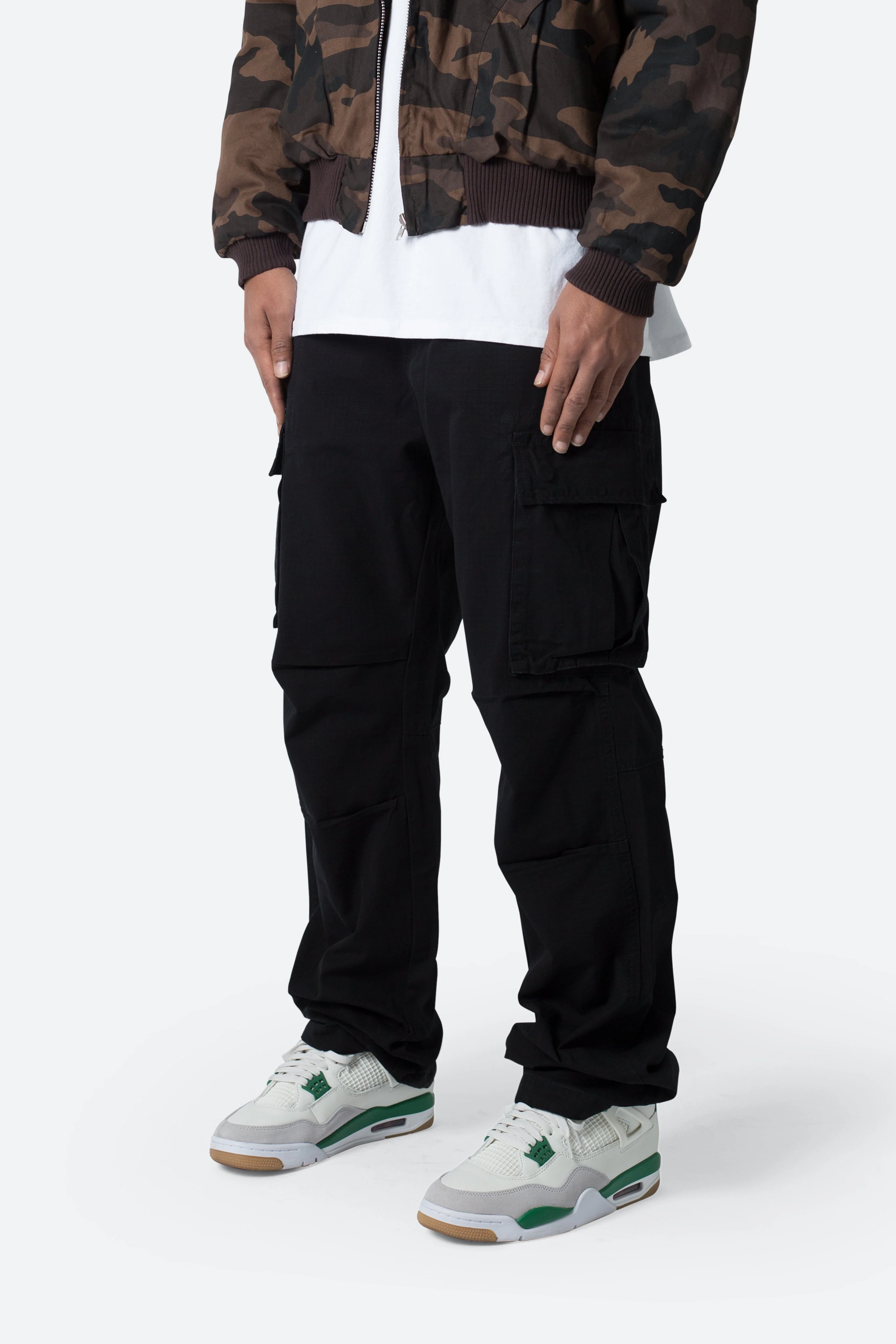Ultra Baggy Vintage Cargo Pants - Black - Image 3