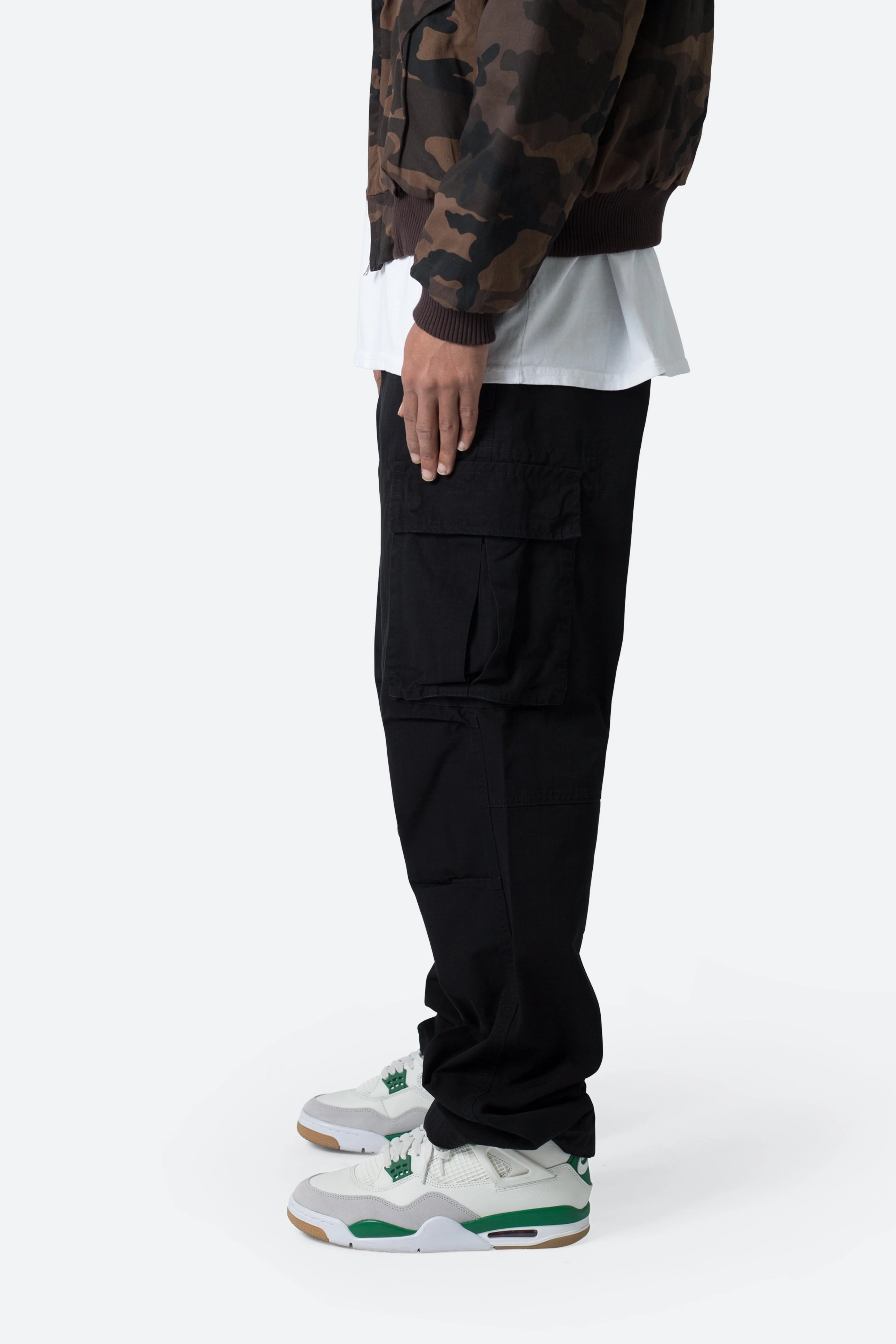 Ultra Baggy Vintage Cargo Pants - Black - Image 4