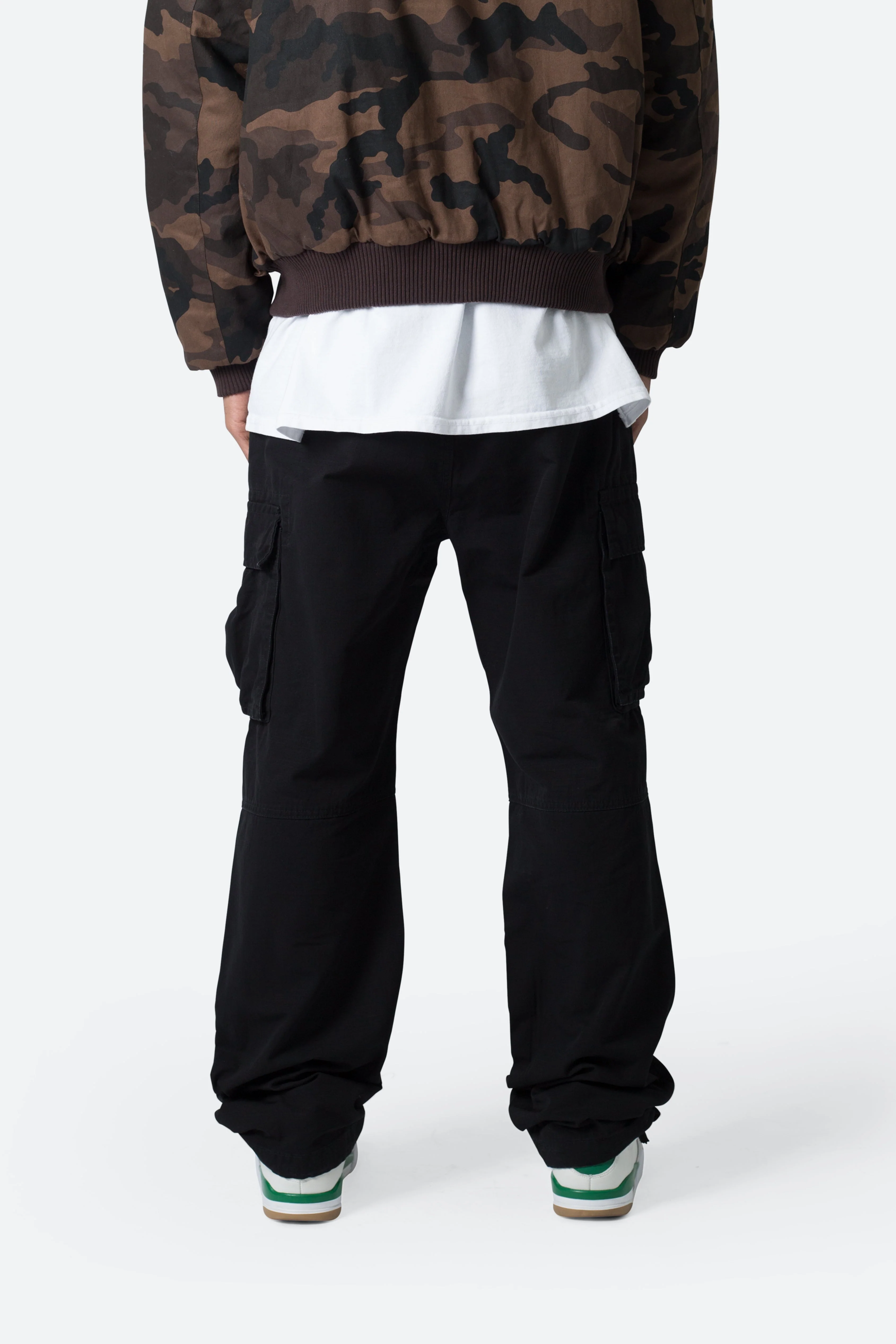 Ultra Baggy Vintage Cargo Pants - Black - Image 5