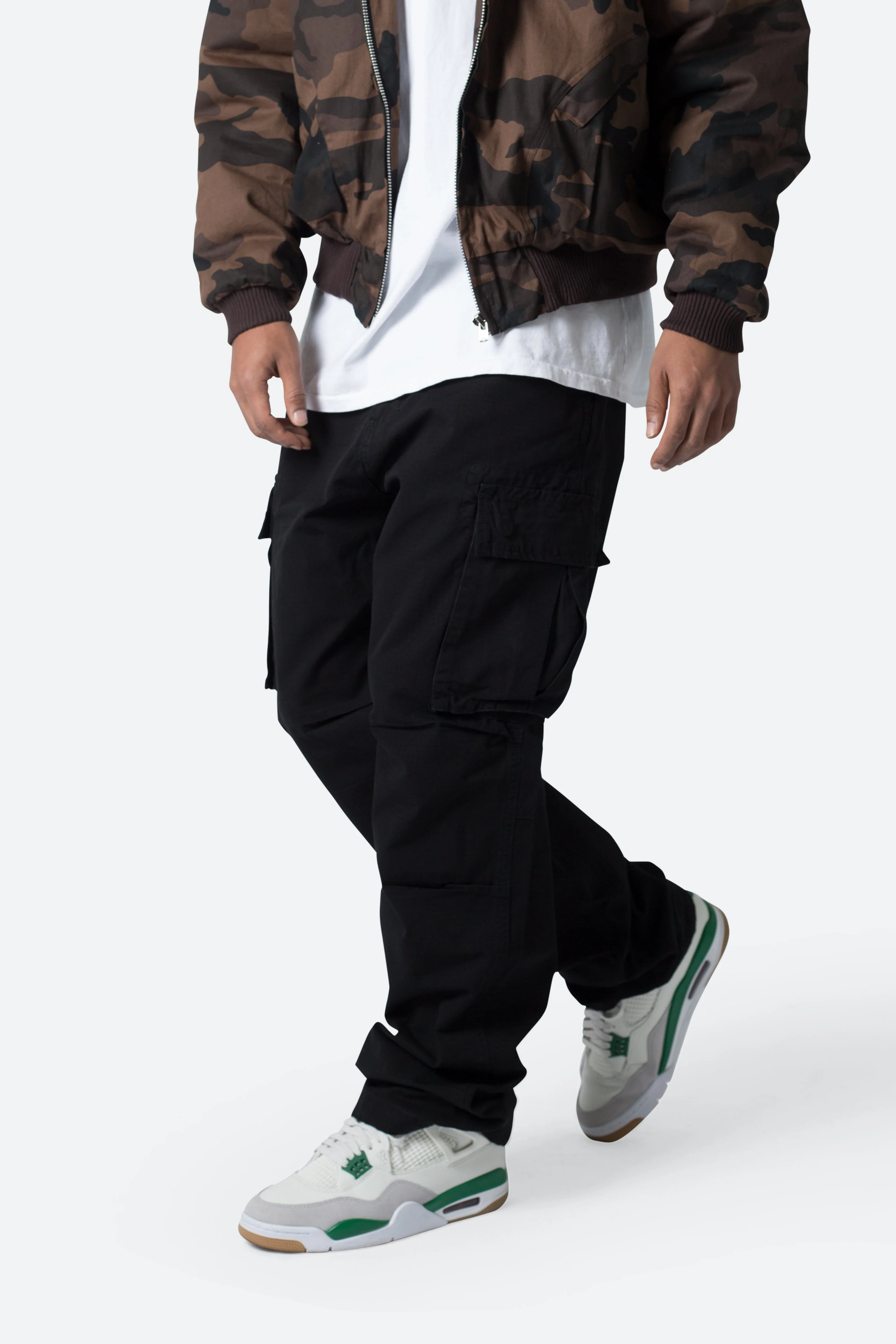 Ultra Baggy Vintage Cargo Pants - Black - Image 6