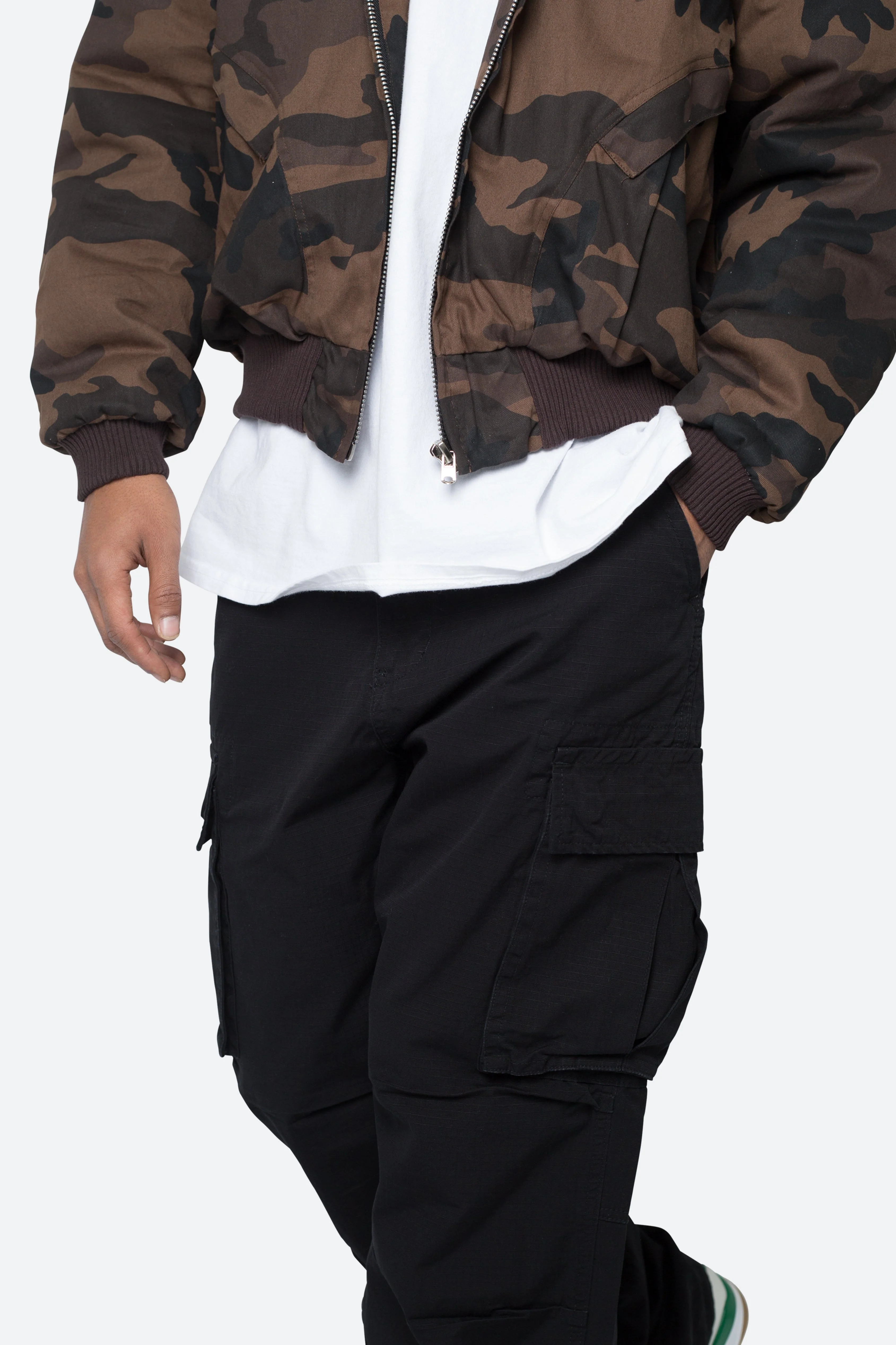 Ultra Baggy Vintage Cargo Pants - Black - Image 7