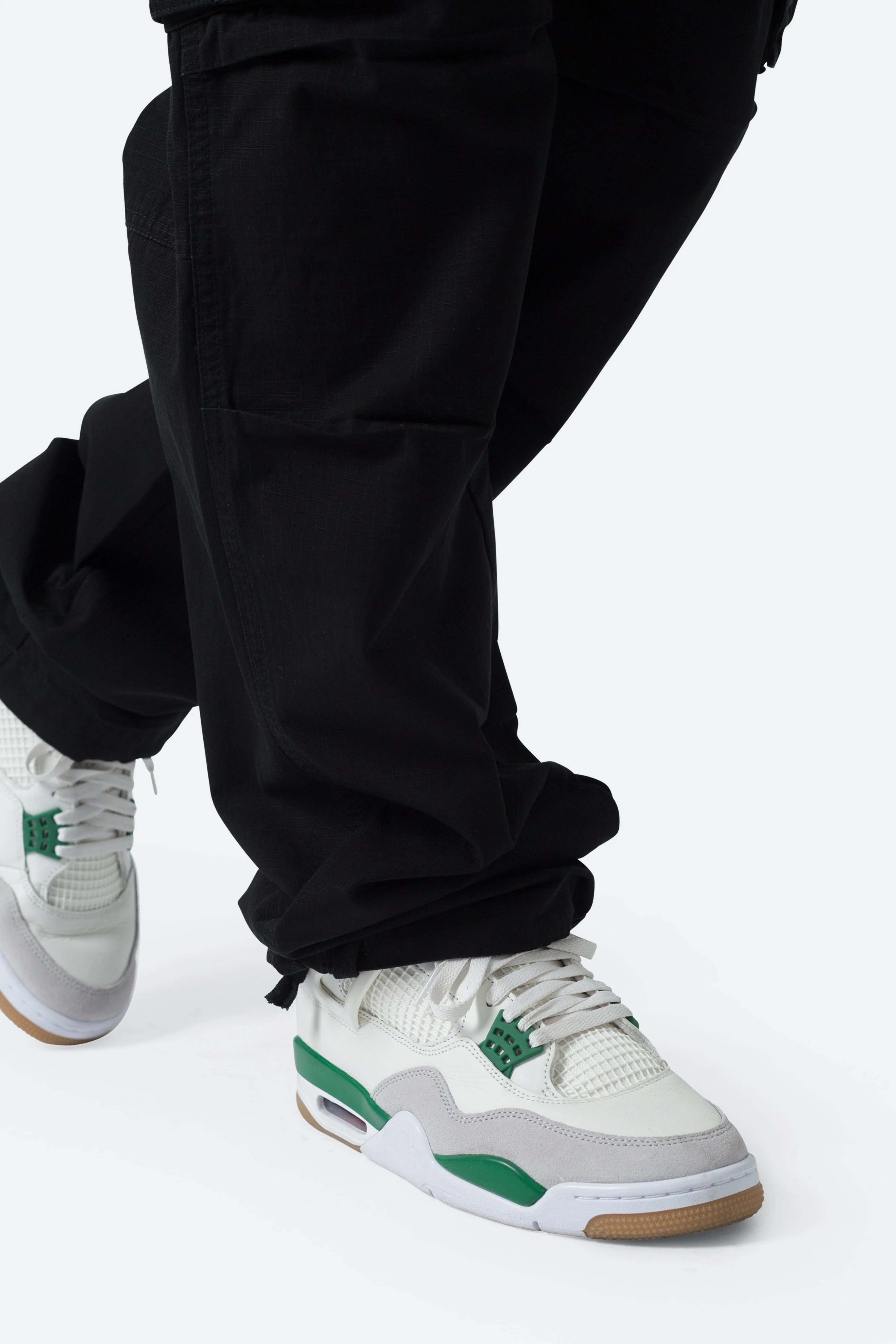 Ultra Baggy Vintage Cargo Pants - Black - Image 8