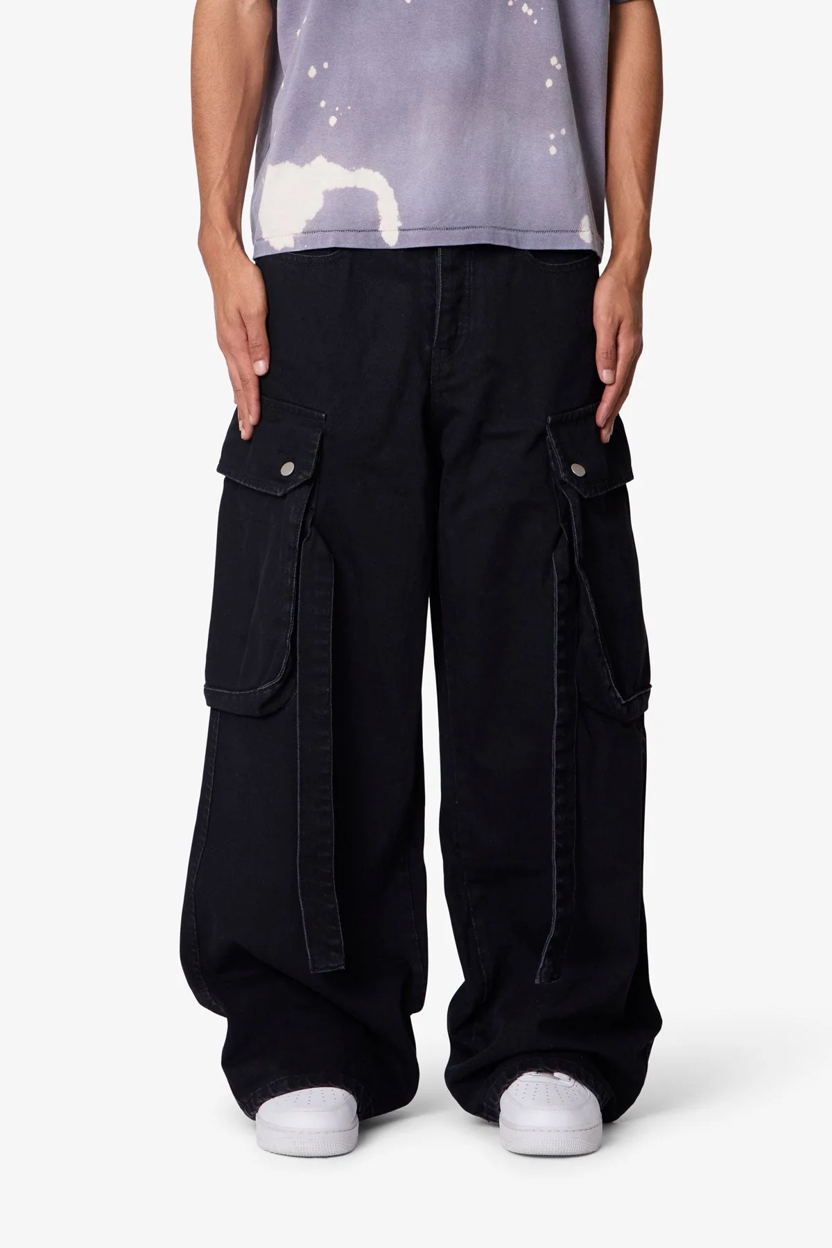 Washed Cargo Pants - Washed Black - Image 2