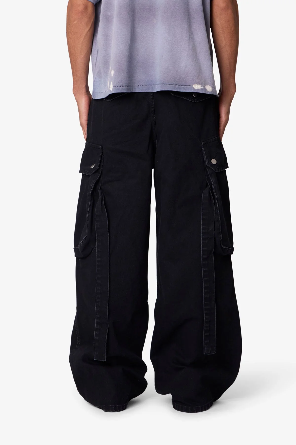 Washed Cargo Pants - Washed Black - Image 5
