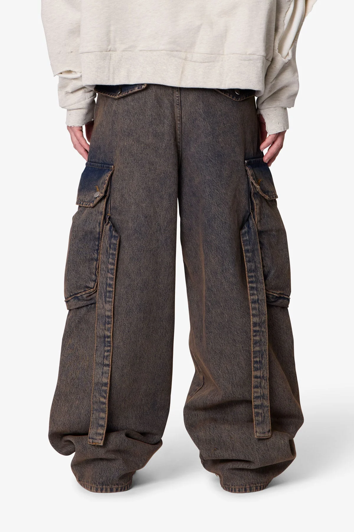 Washed Cargo Pants - Washed Brown - Image 5