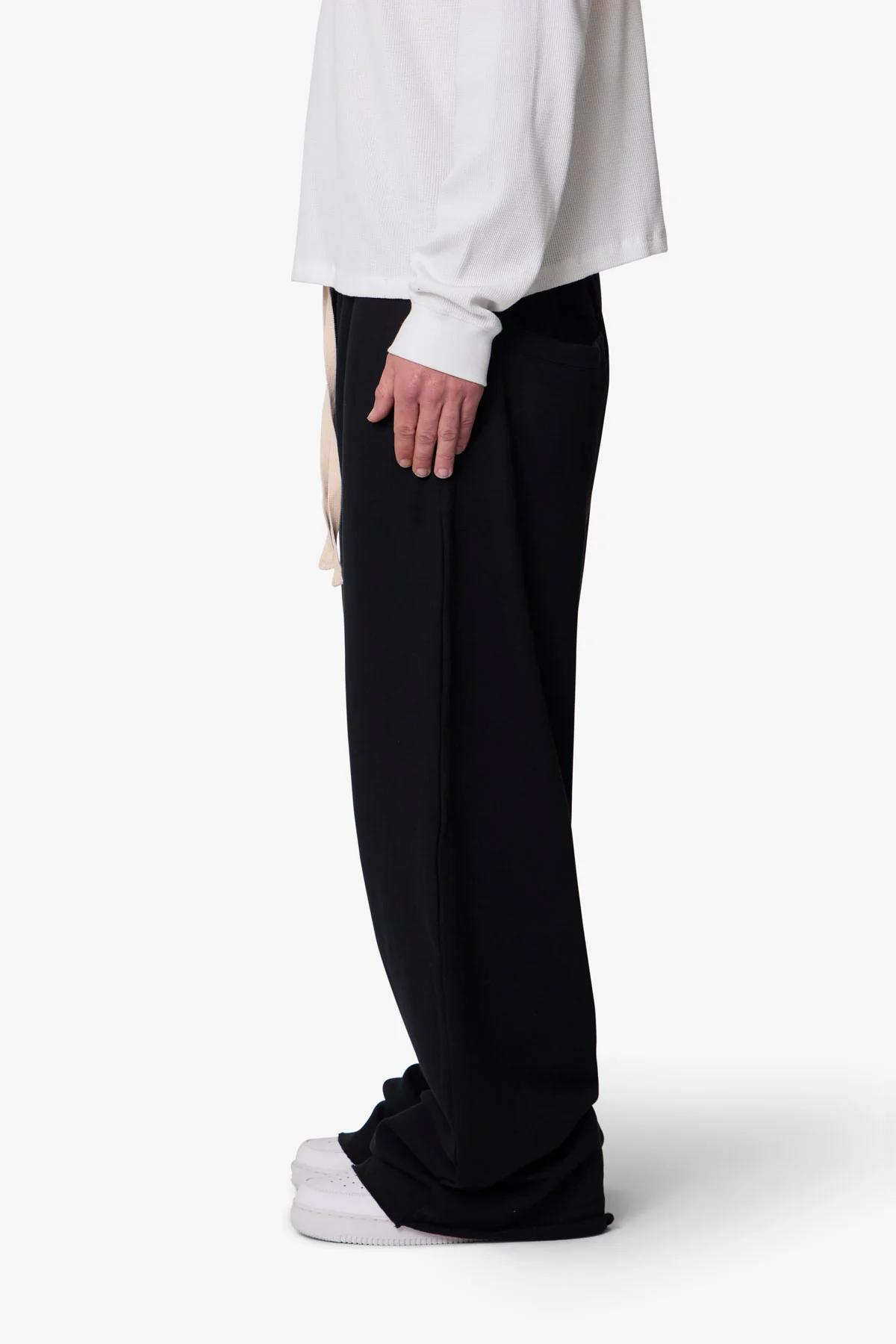 Washed Ultra Baggy Sweatpants - Black - Image 4
