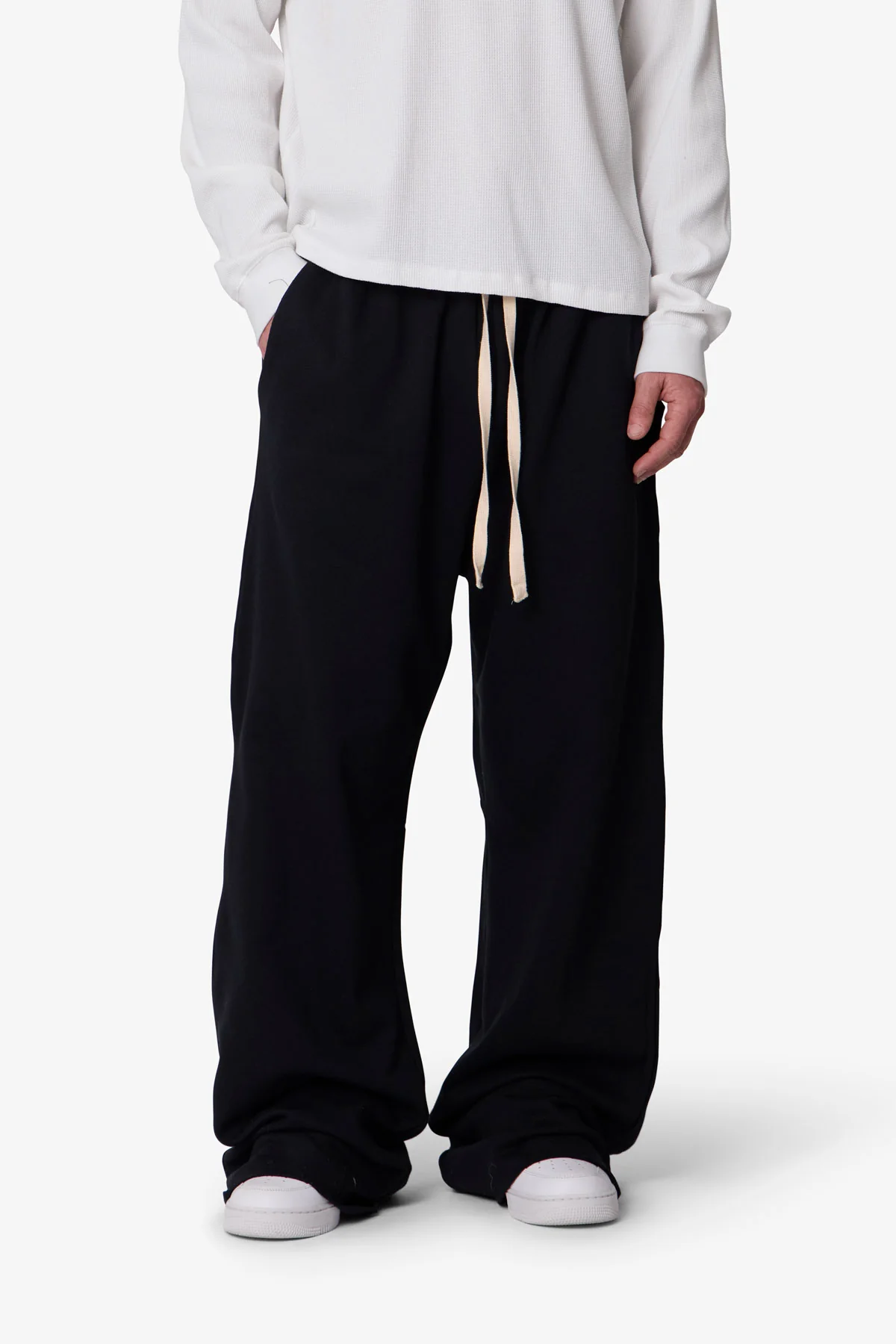 Washed Ultra Baggy Sweatpants - Black - Image 6