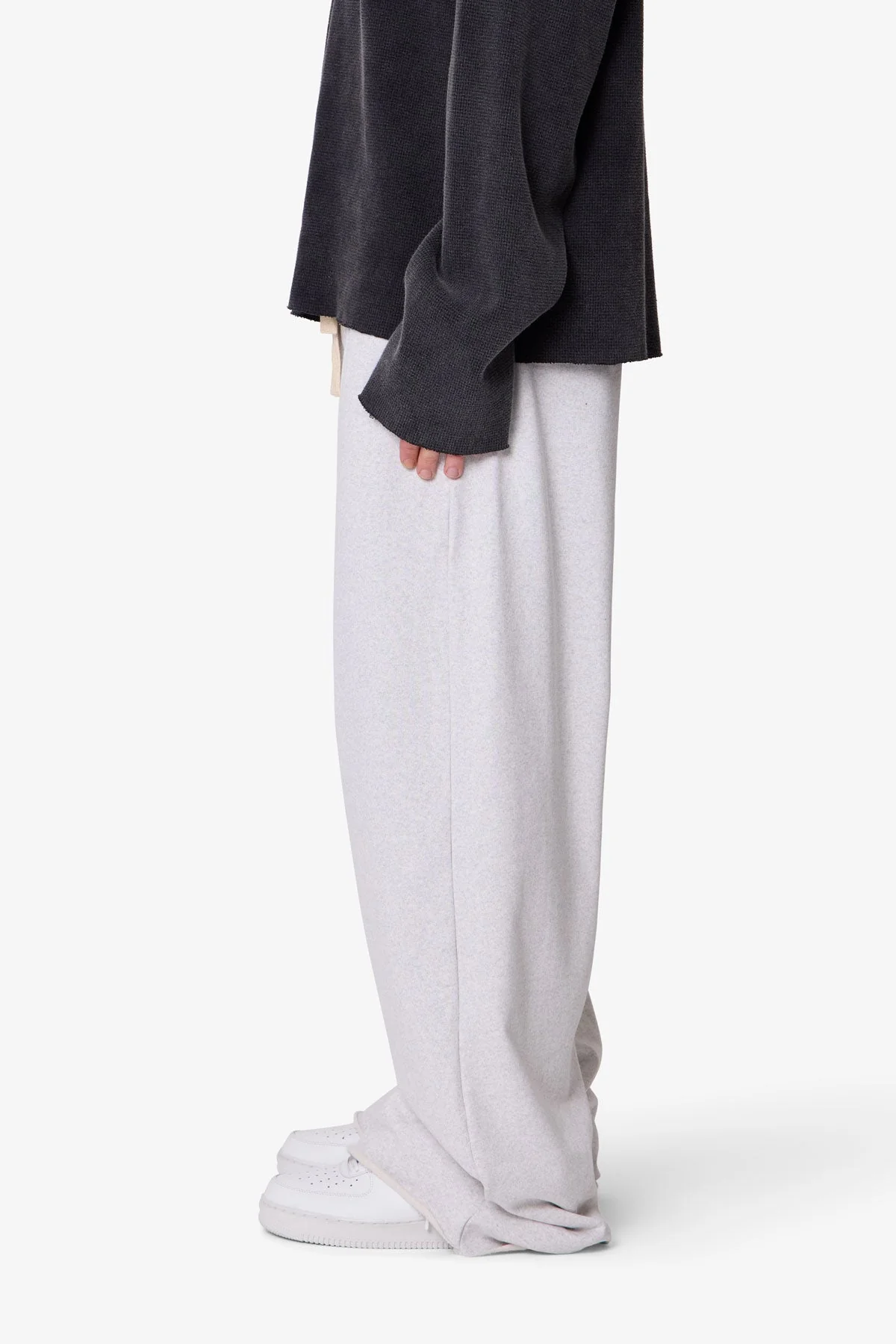 Lightweight Ultra Baggy Sweatpants - Heather Grey - Image 4