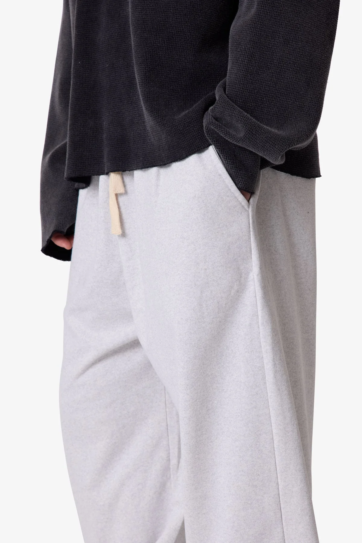 Lightweight Ultra Baggy Sweatpants - Heather Grey - Image 7