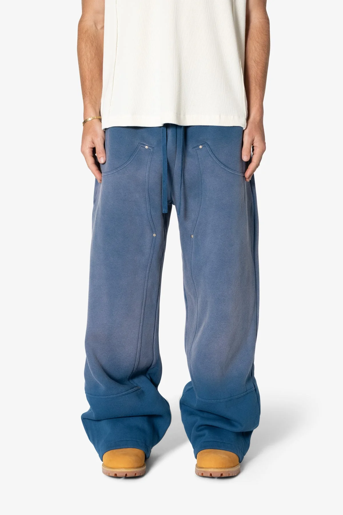 West Double Knee Sweatpants - Blue - Image 2