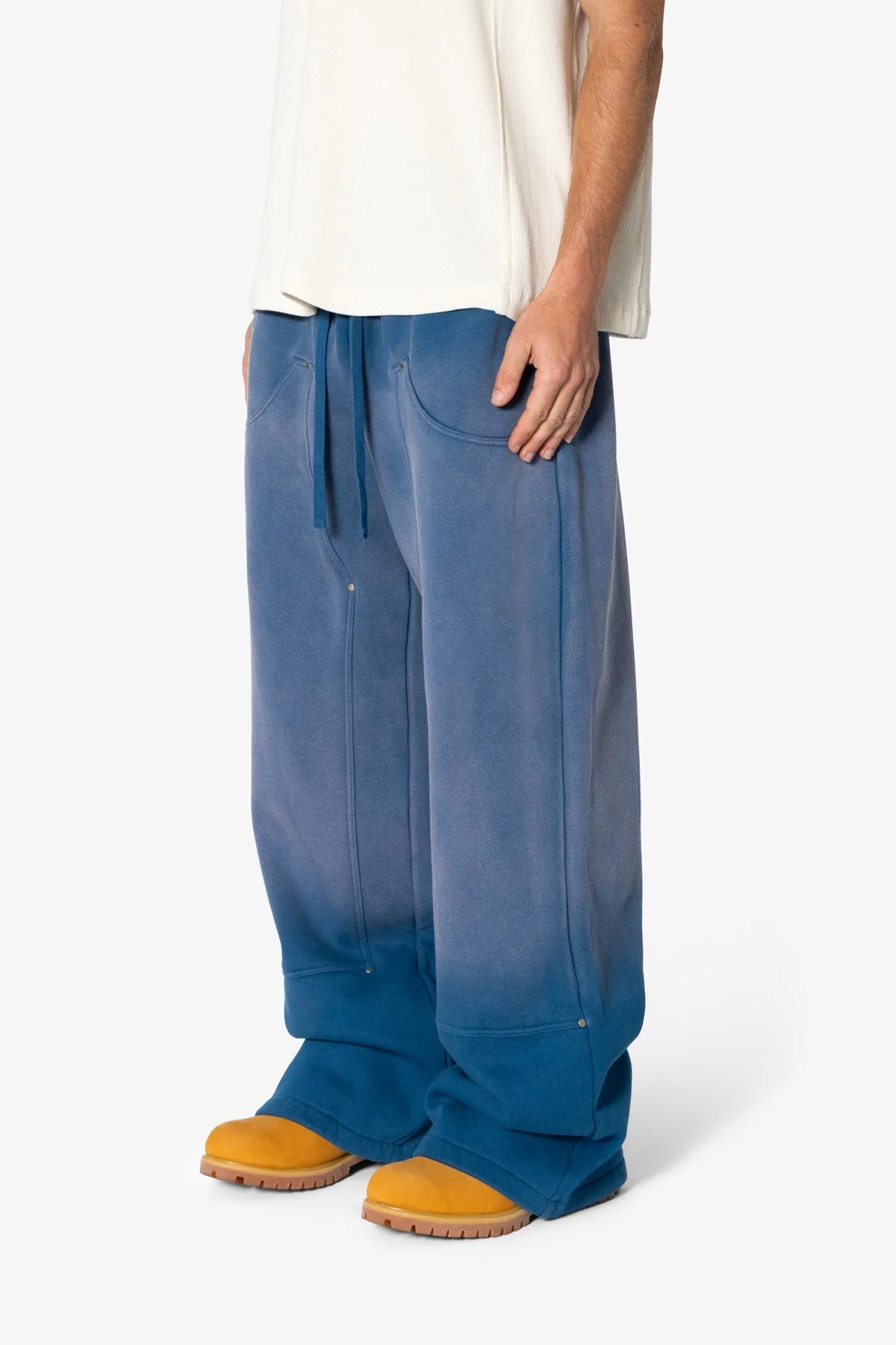 West Double Knee Sweatpants - Blue - Image 3