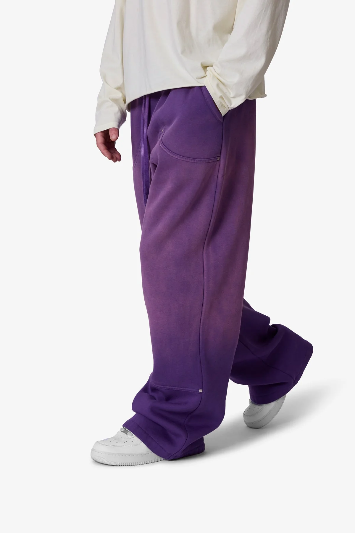 West Double Knee Sweatpants - Purple - Image 6