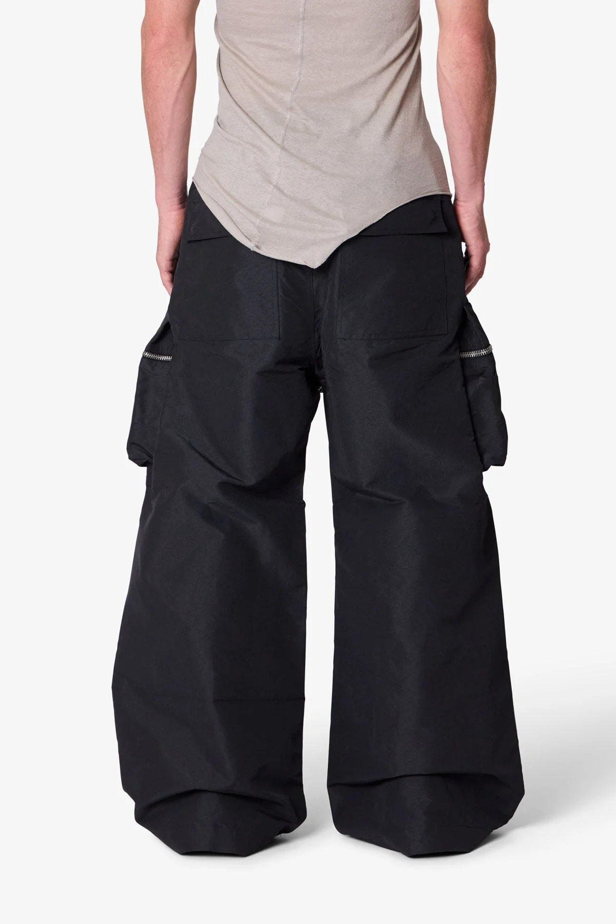Zip Cargo Pocket Rave Pants - Black - Image 5