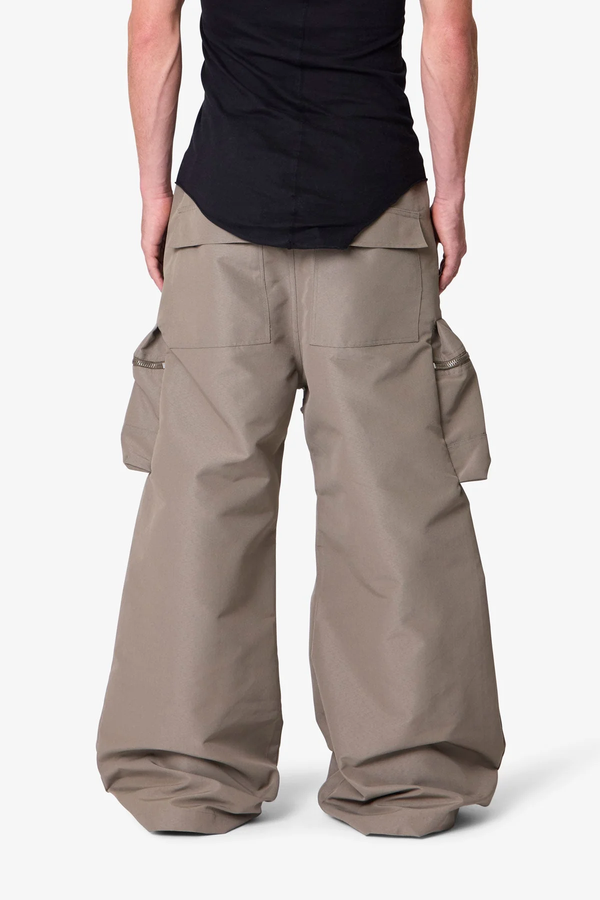 Zip Cargo Pocket Rave Pants - Tan - Image 5