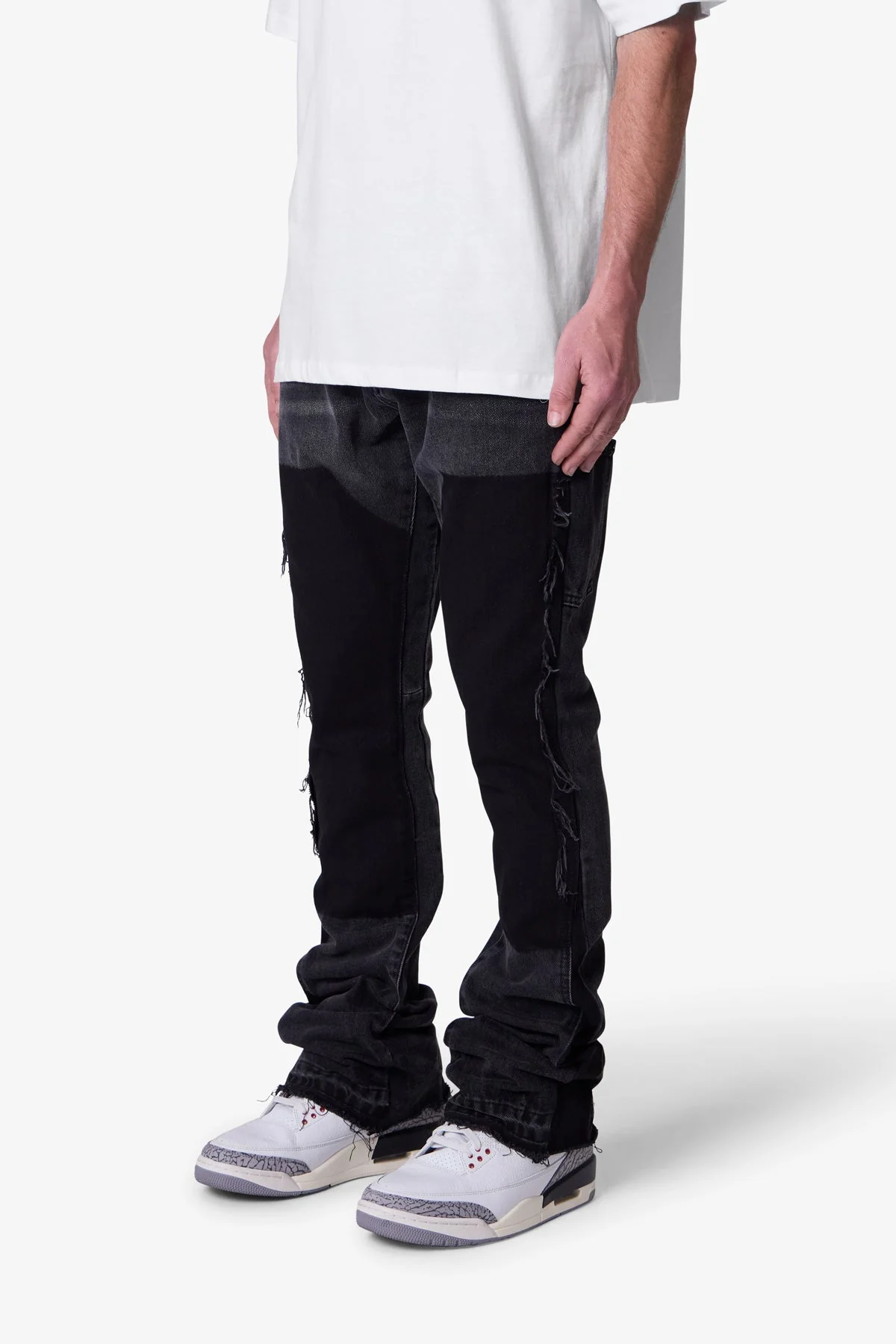 B118 Work Flare Denim - Black - Image 3