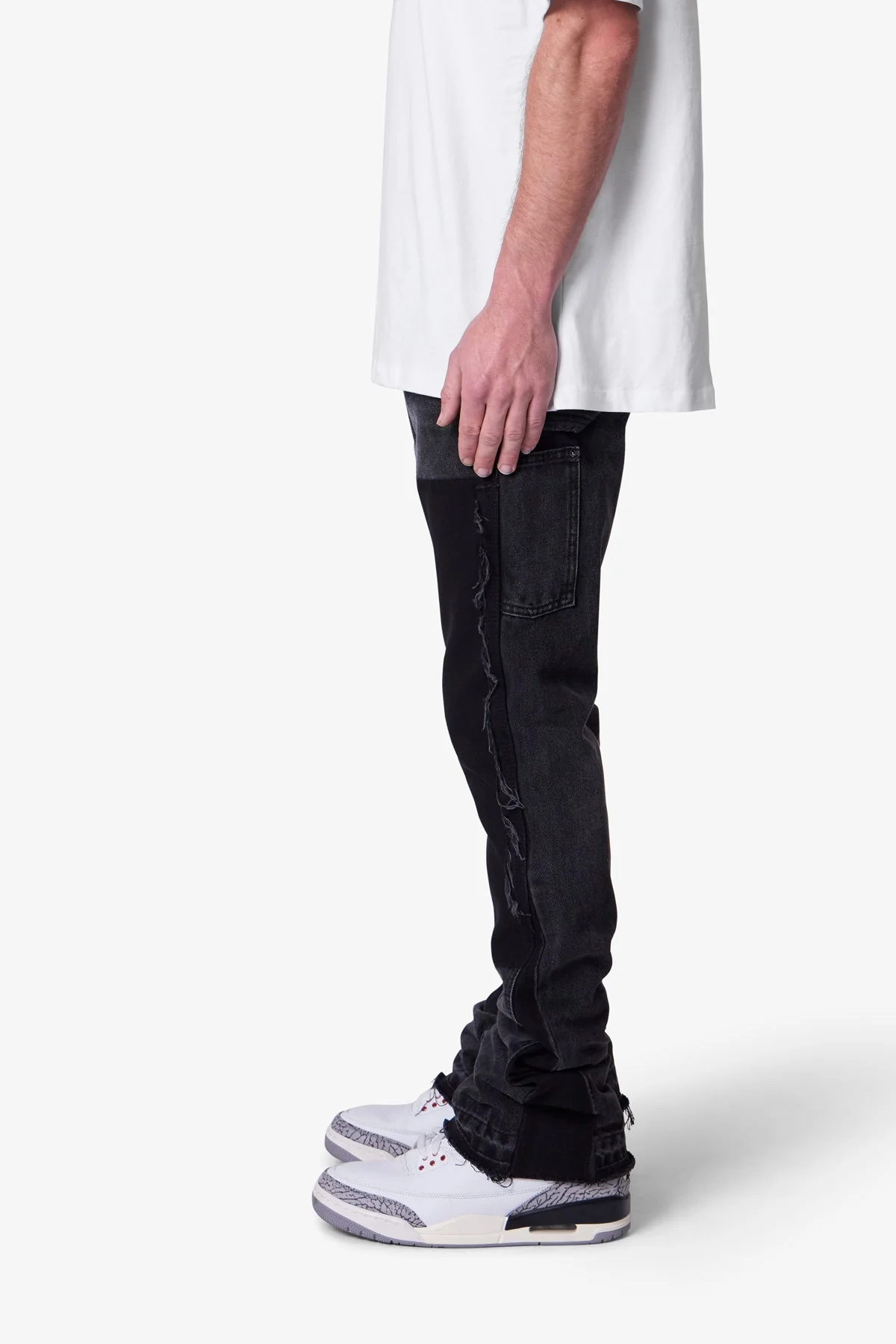 B118 Work Flare Denim - Black - Image 4
