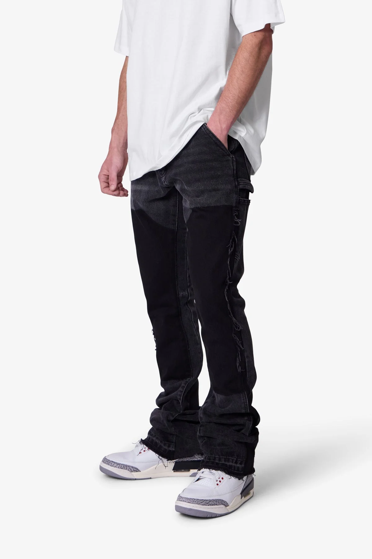 B118 Work Flare Denim - Black - Image 6