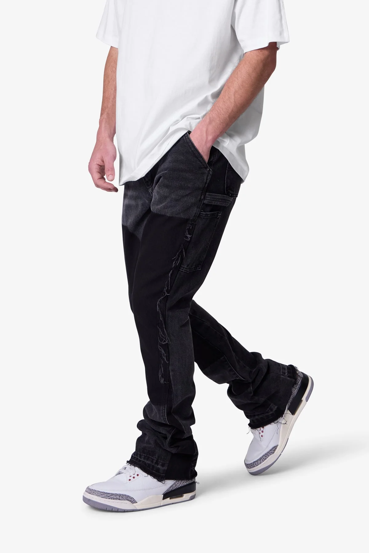 B118 Work Flare Denim - Black - Image 7