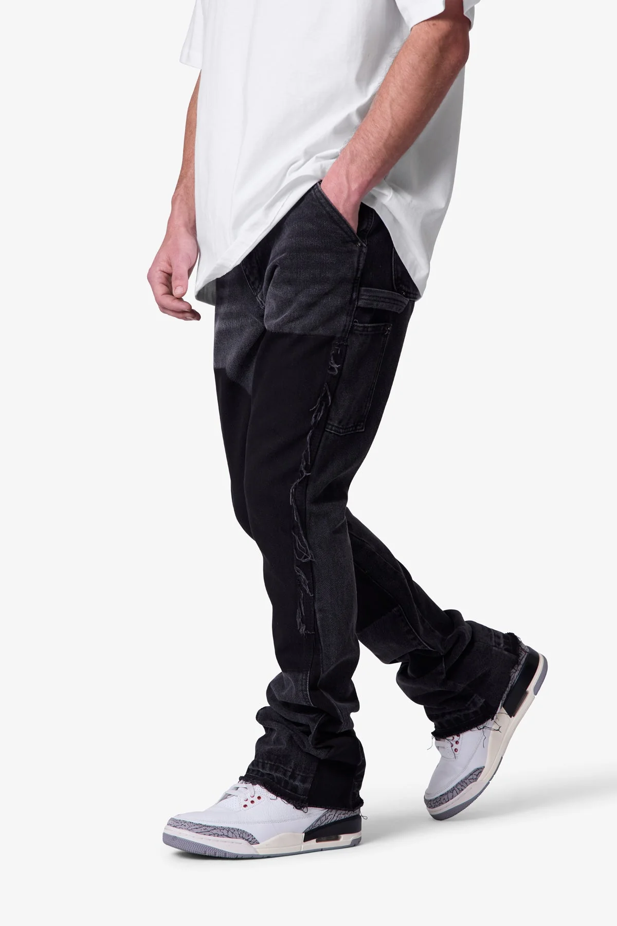 B118 Work Flare Denim - Black - Image 9