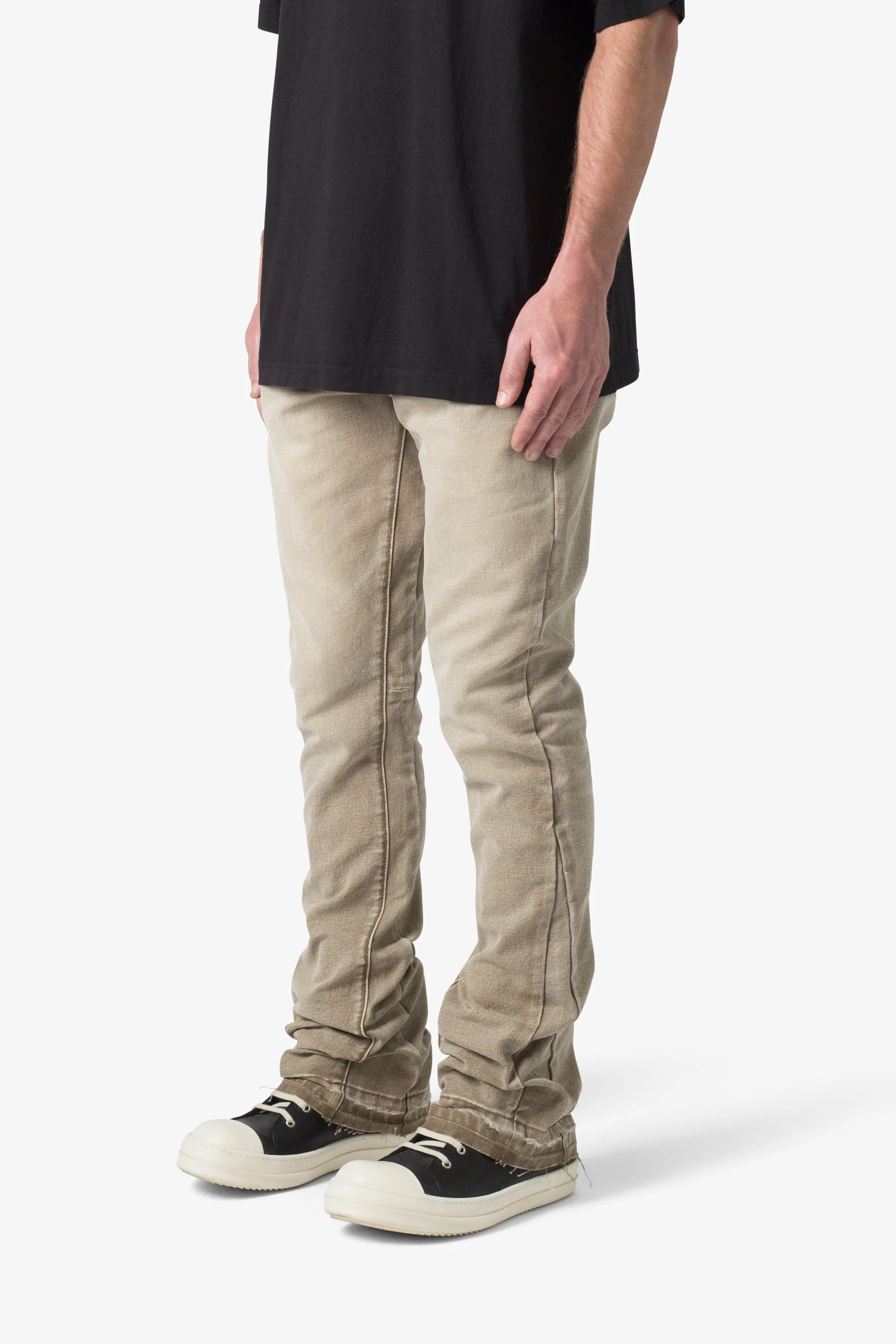 B649 Ground Moss Flare Denim - Moss - Image 3