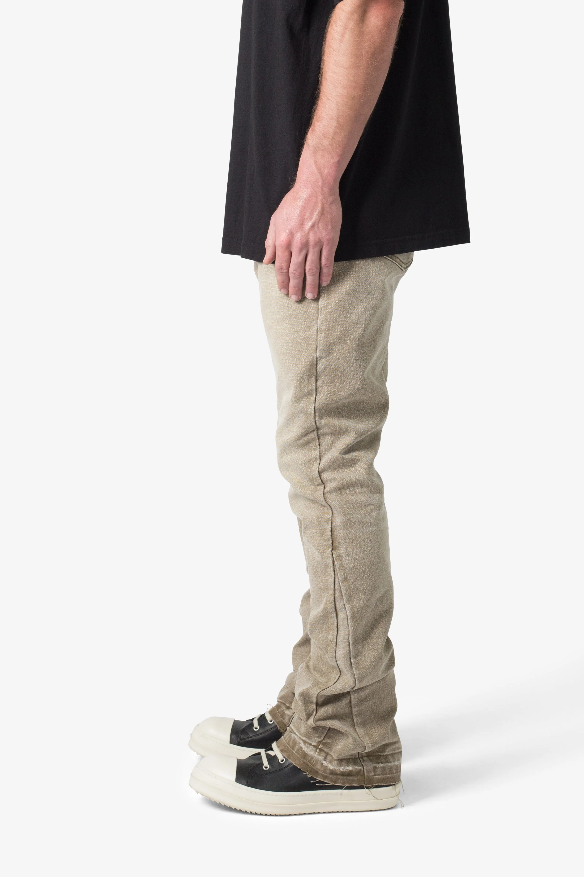 B649 Ground Moss Flare Denim - Moss - Image 4