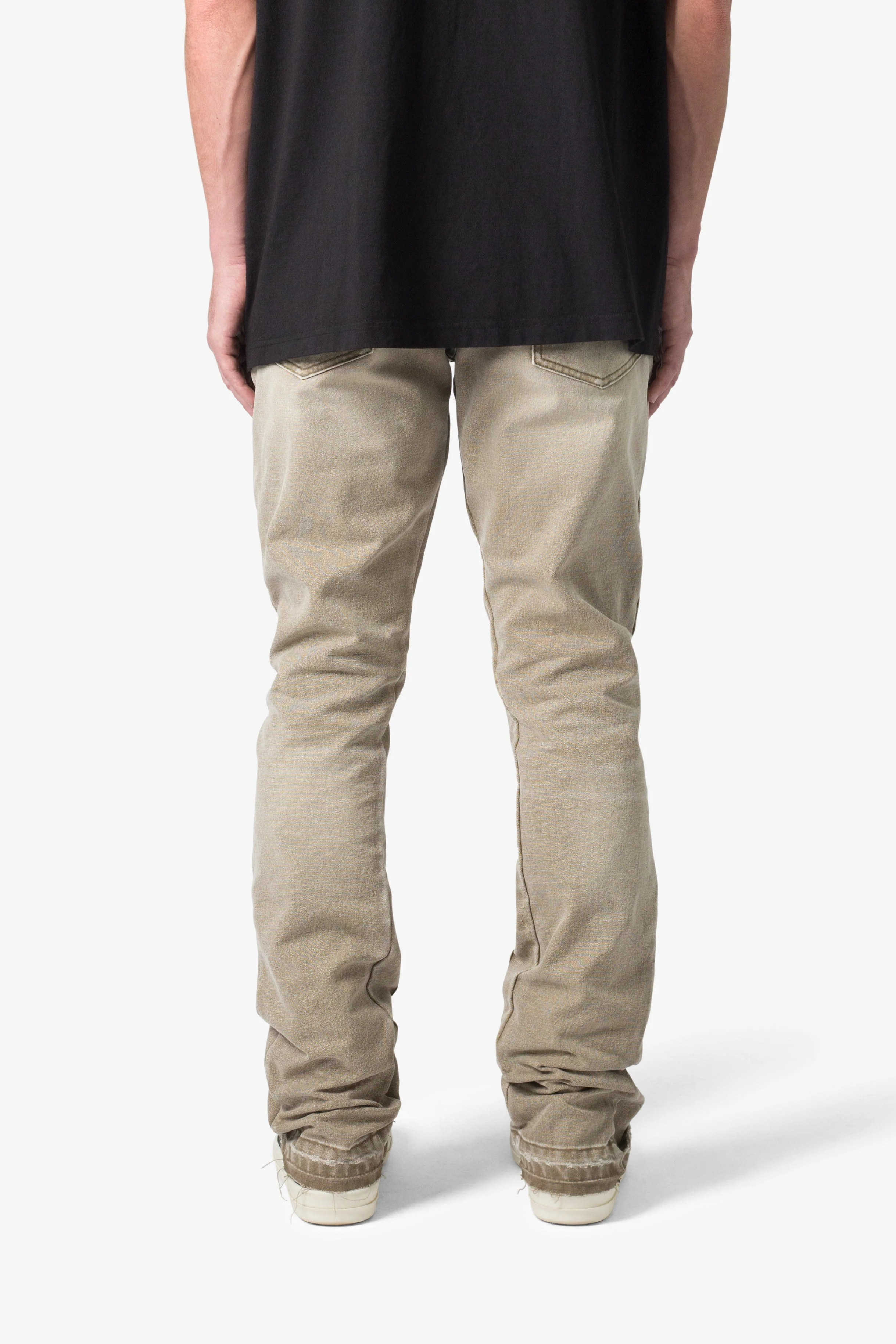 B649 Ground Moss Flare Denim - Moss - Image 5