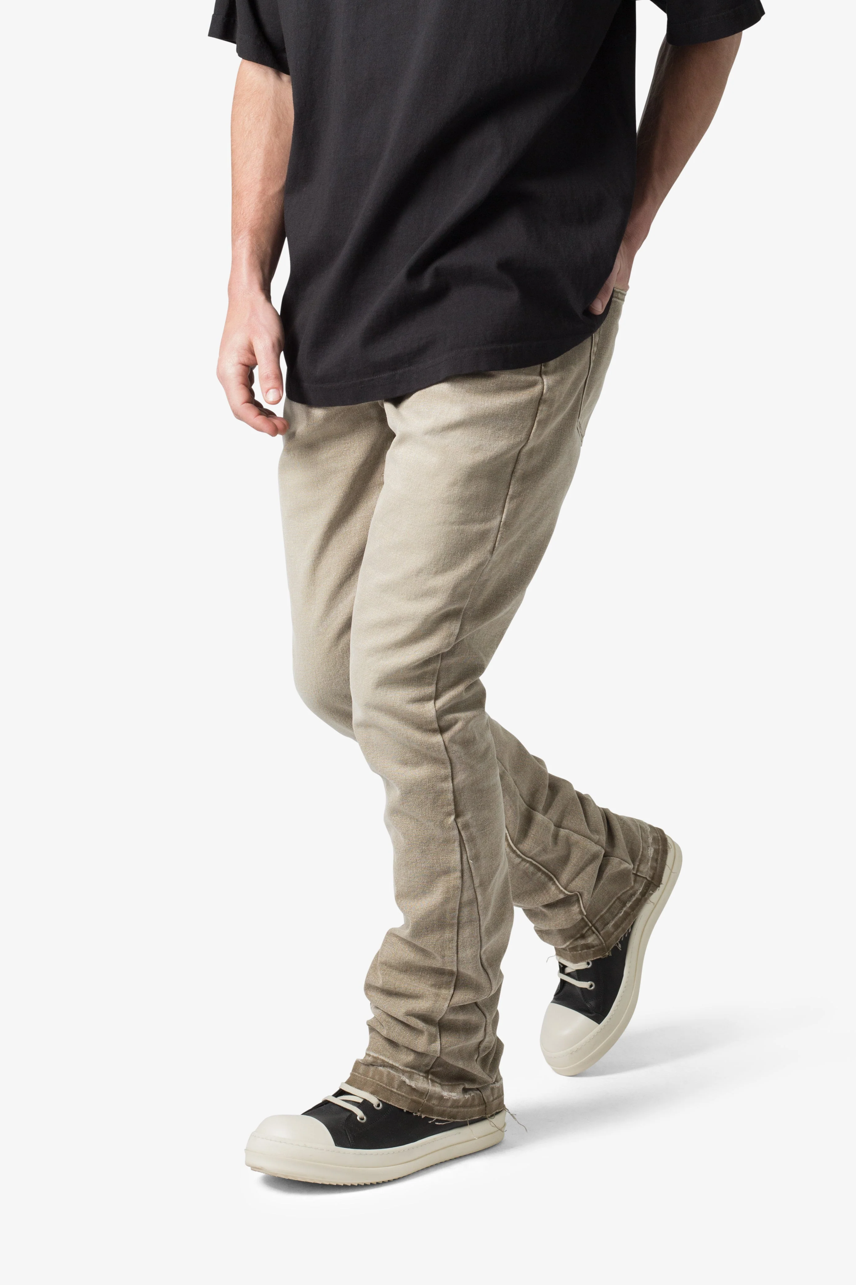 B649 Ground Moss Flare Denim - Moss - Image 6