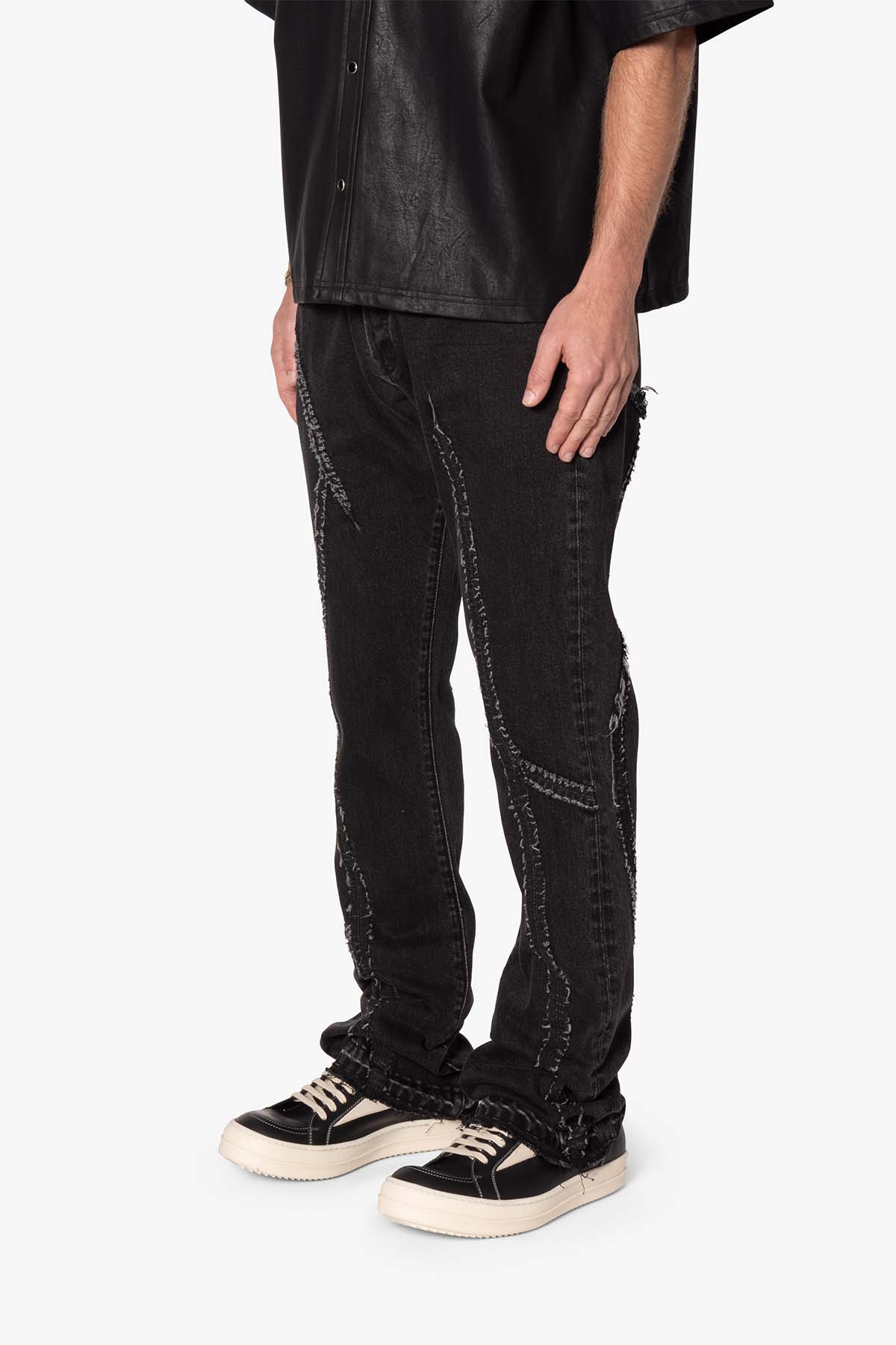 B705 Tear and Repair Denim - Black - Image 3