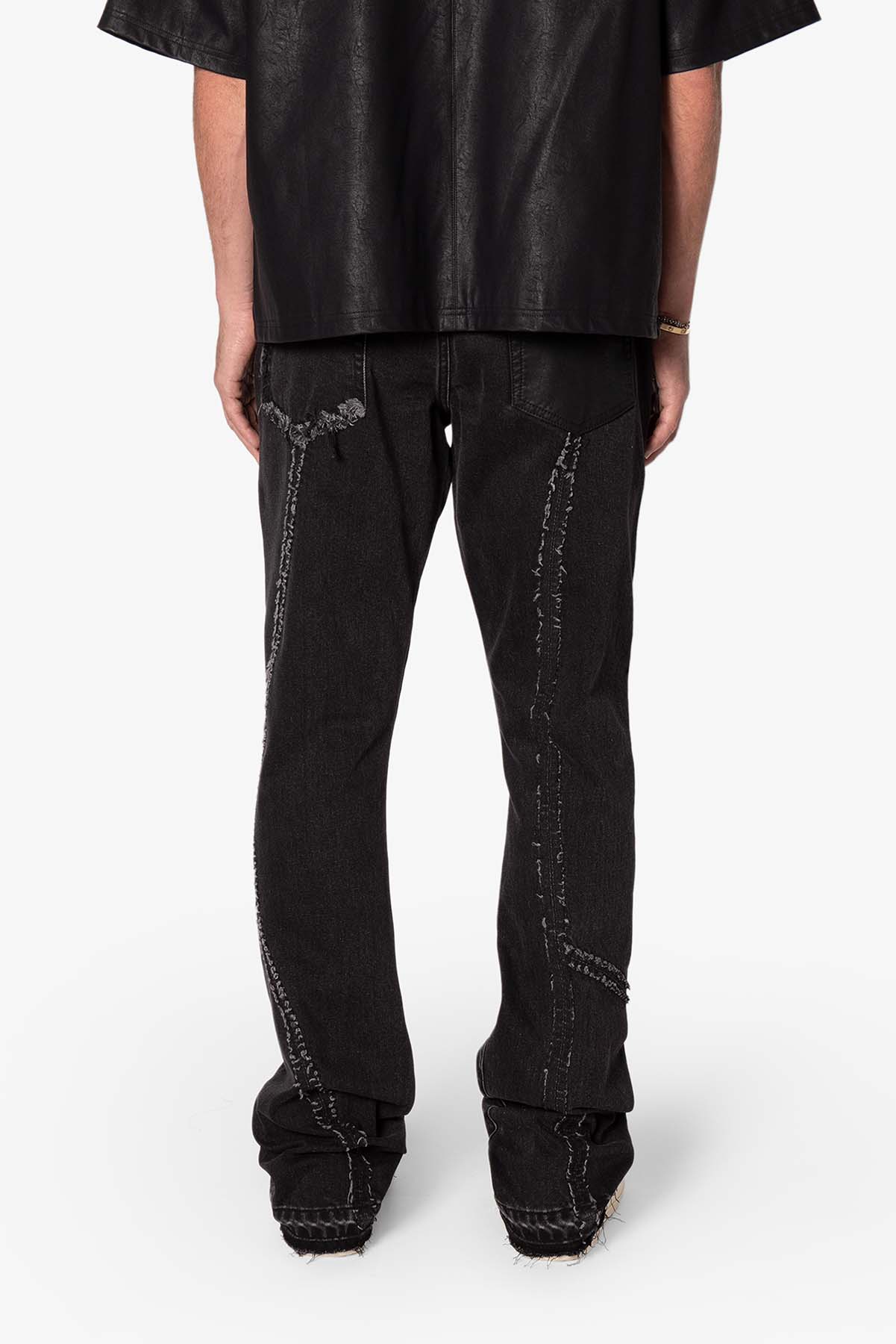 B705 Tear and Repair Denim - Black - Image 5