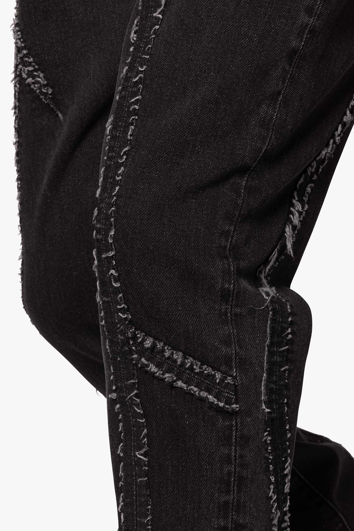 B705 Tear and Repair Denim - Black - Image 8