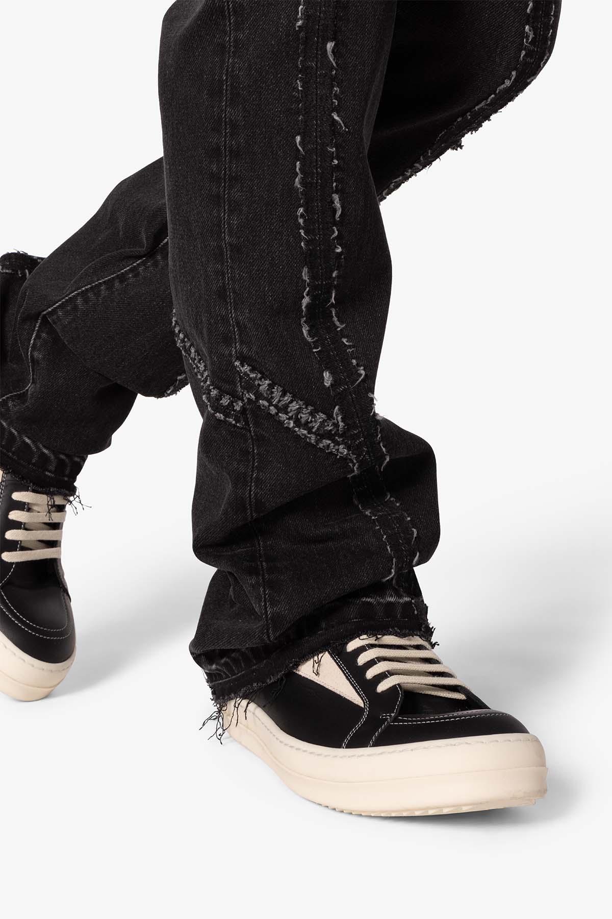 B705 Tear and Repair Denim - Black - Image 9