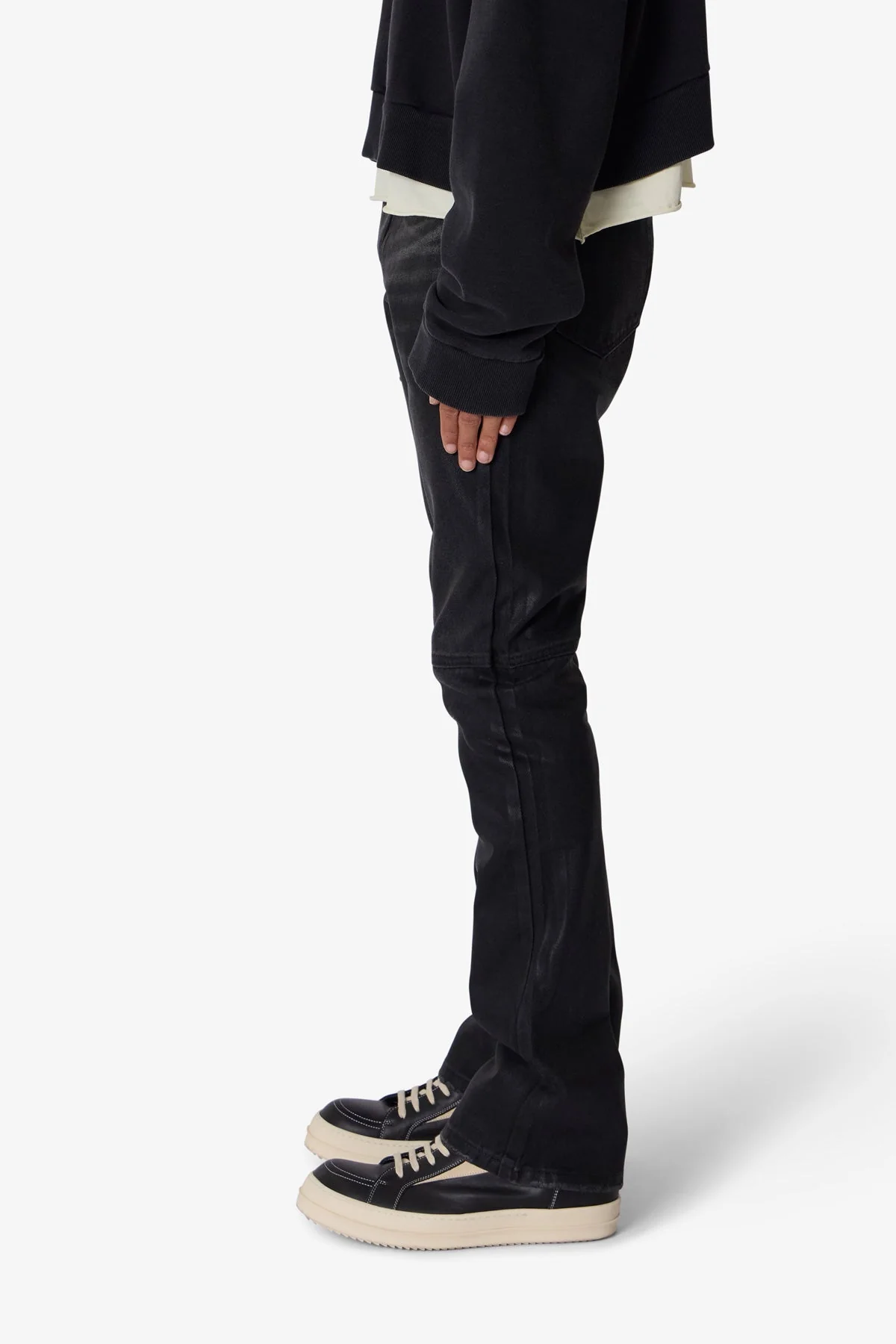 B729 Waxed Denim - Black - Image 4